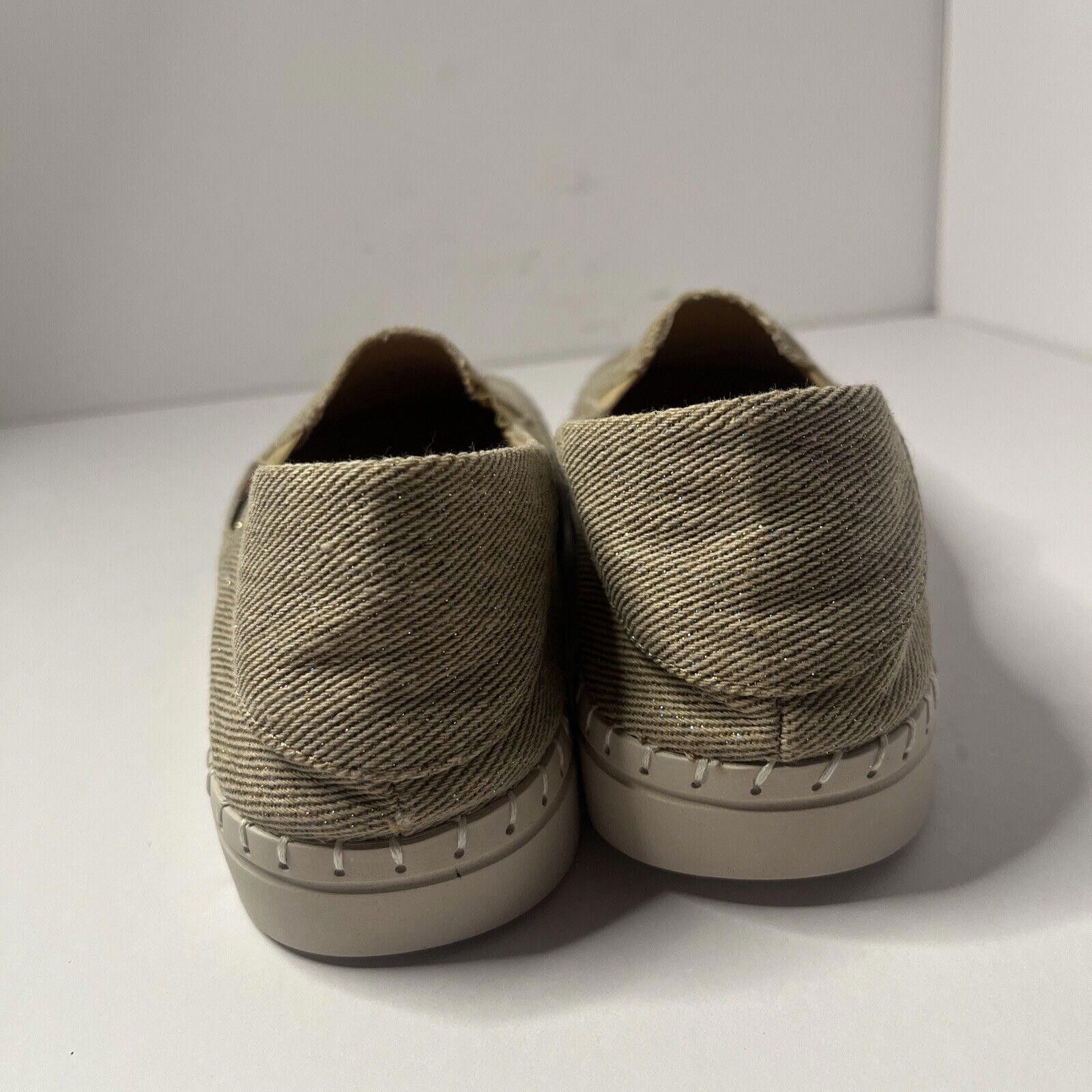 Other GLOLILY Elle Canvas Tan Sparkle Comfort Shoes WOMENS 8 M Size US 8.5 / IT 38.5 - 3 Thumbnail