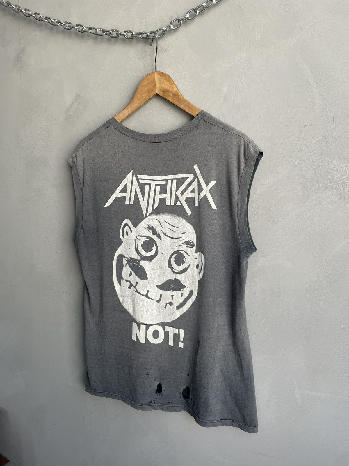 Band Tees 90s faded washed tank top Anthrax t shirt among the living Size US M / EU 48-50 / 2 - 8 Thumbnail