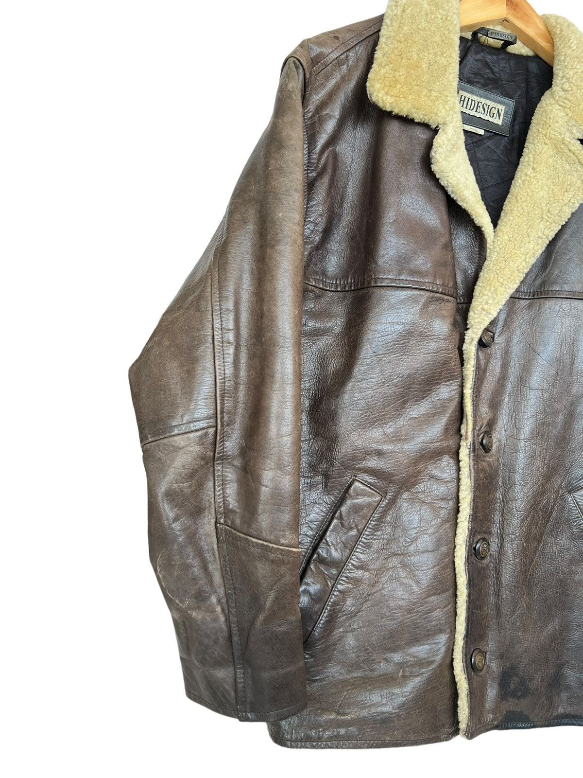 Japanese Brand HideDesign Fur Fleece Sunfaded Gothic Jacket Size US L / EU 52-54 / 3 - 4 Thumbnail