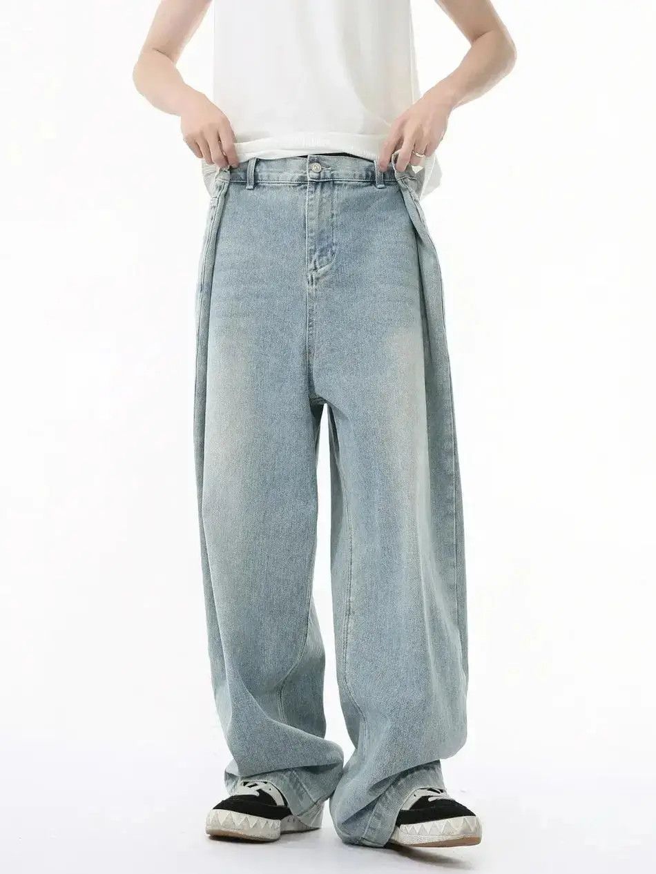 Japanese Brand Retro loose wide leg casual jeans Size US 32 / EU 48 - 3 Thumbnail