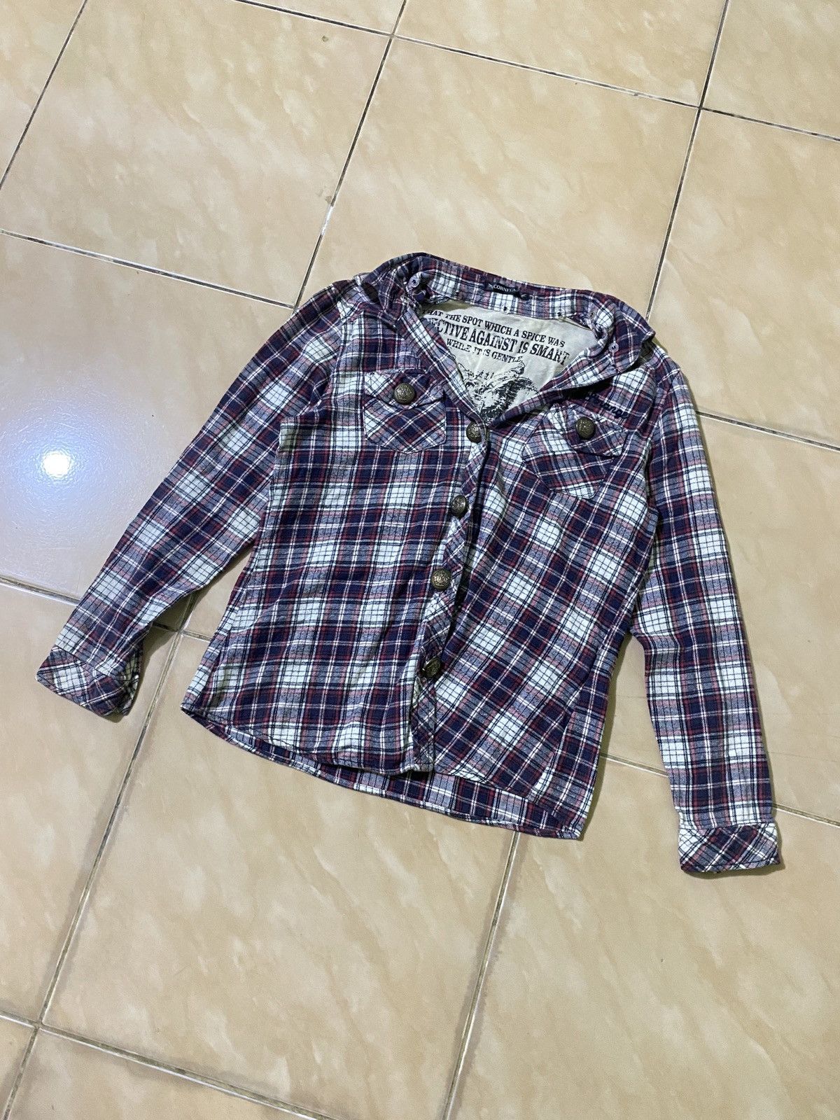 Yasuyuki Ishii CORNFLAKE JAPANESE BRAND BUTTON UP Size L / US 10 / IT 46 - 2 Thumbnail