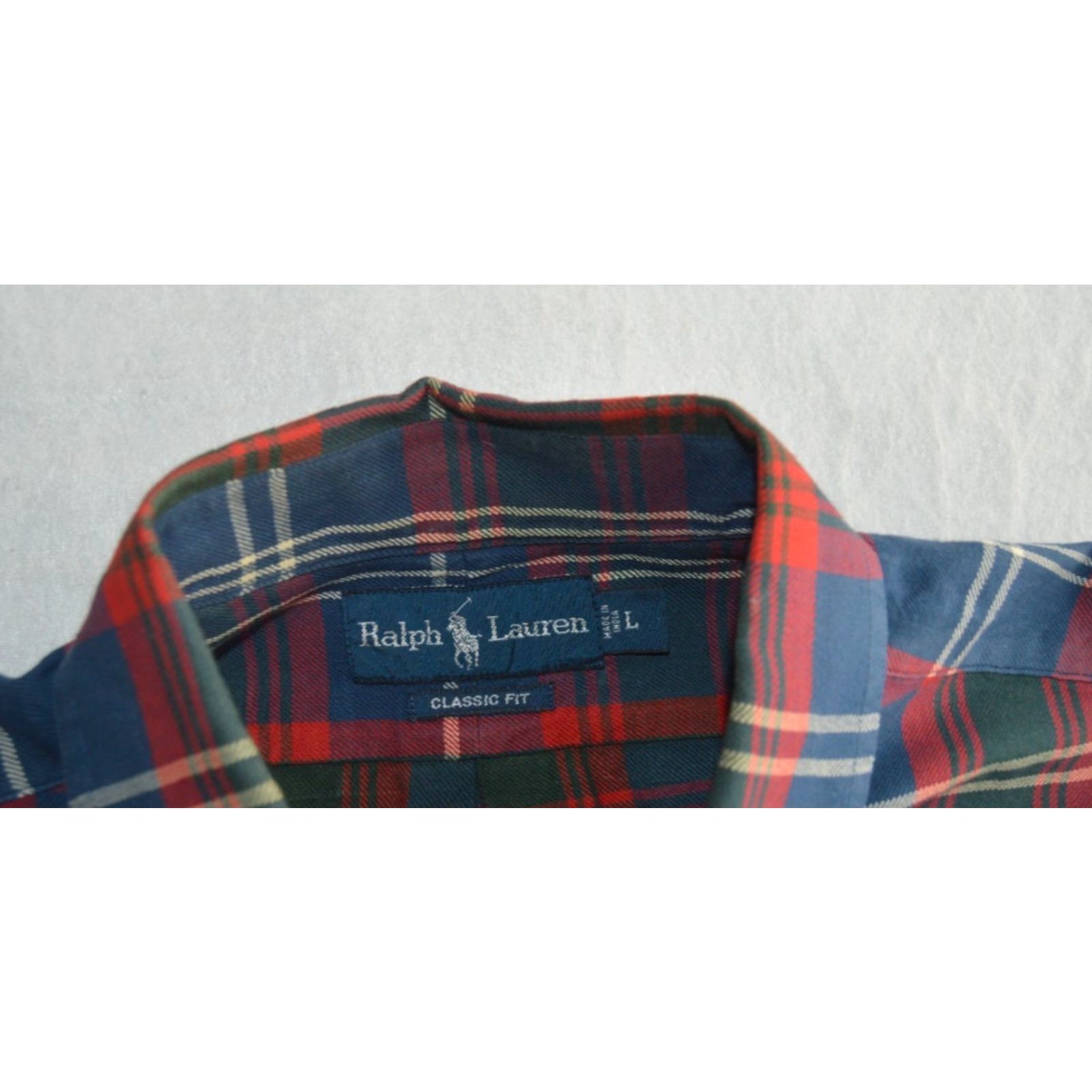 Polo Ralph Lauren VINTAGE Polo Ralph Lauren Shirt L Long Sleeve Classic Fit Flannel Red Plaid Cotton Button-Down Collar Embroidered Polo Pony Mens Size L Size US L / EU 52-54 / 3 - 4 Thumbnail