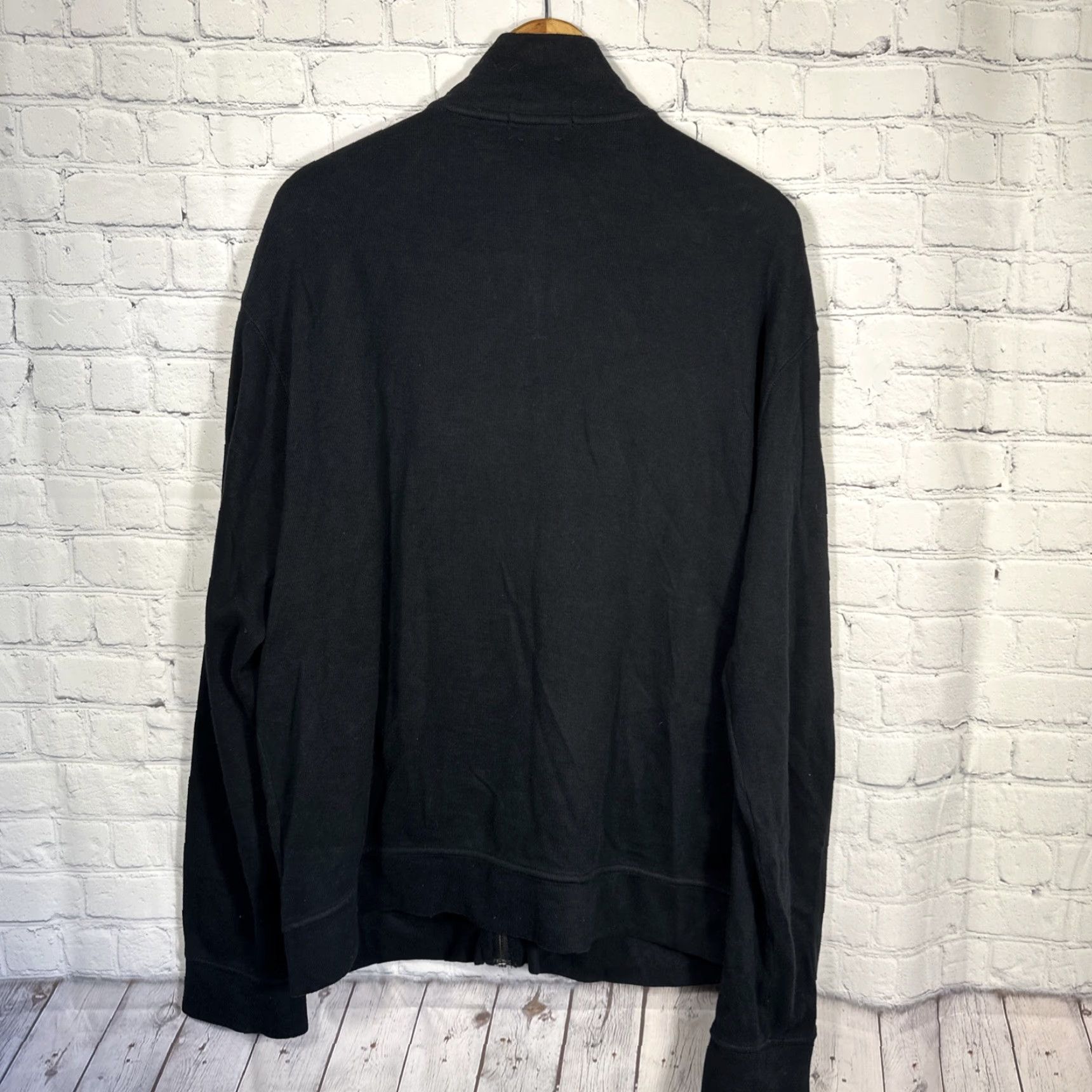 Polo Ralph Lauren Polo Ralph Lauren Sweater Mens XL Black Estate Rib Full Zip Mock Neck Pockets Size US XL / EU 56 / 4 - 6 Thumbnail