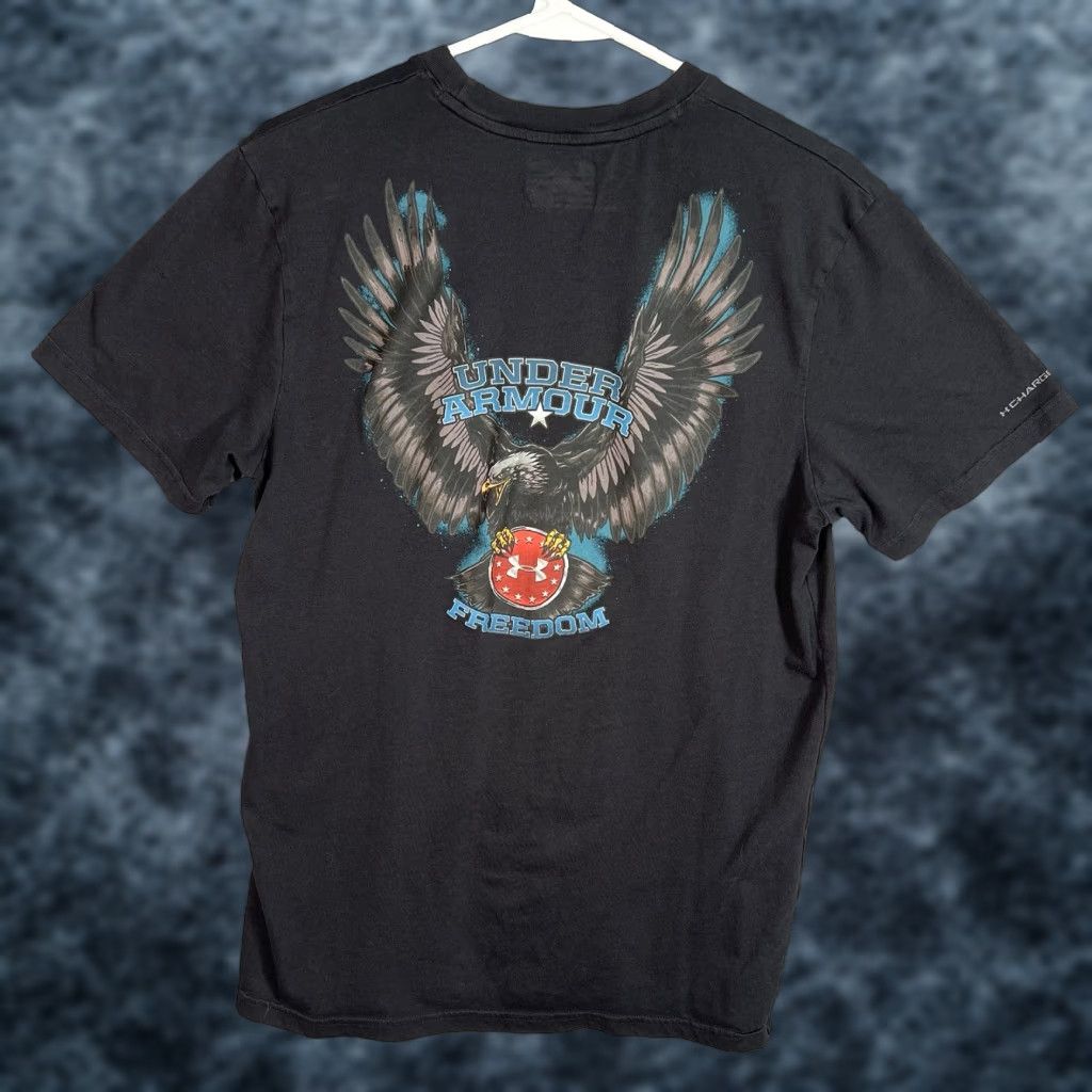 Under Armour VINTAGE Under Armour HeatGear Eagle T Shirt Adult Small Black Mens Size US S / EU 44-46 / 1 - 1 Thumbnail