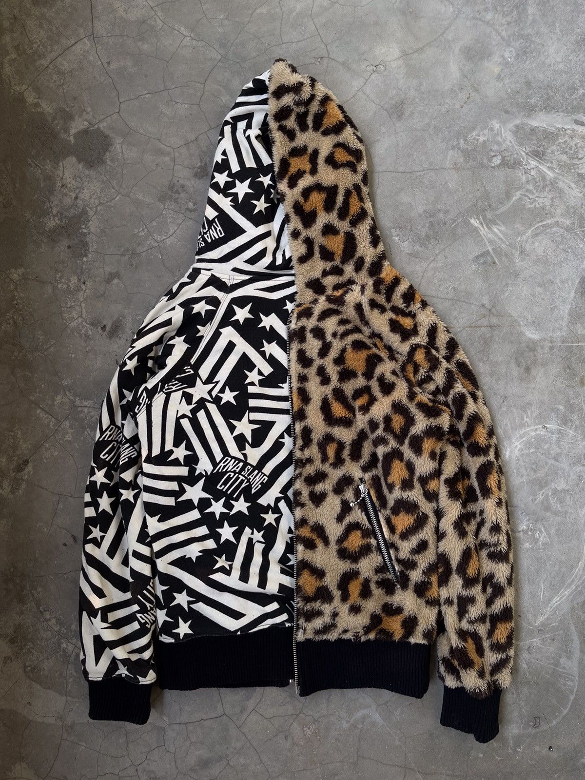 image of 20471120 x Hysteric Glamour 2000S Rna Inc Riversible Leopard Zip Hoodie, Men's (Size Small)