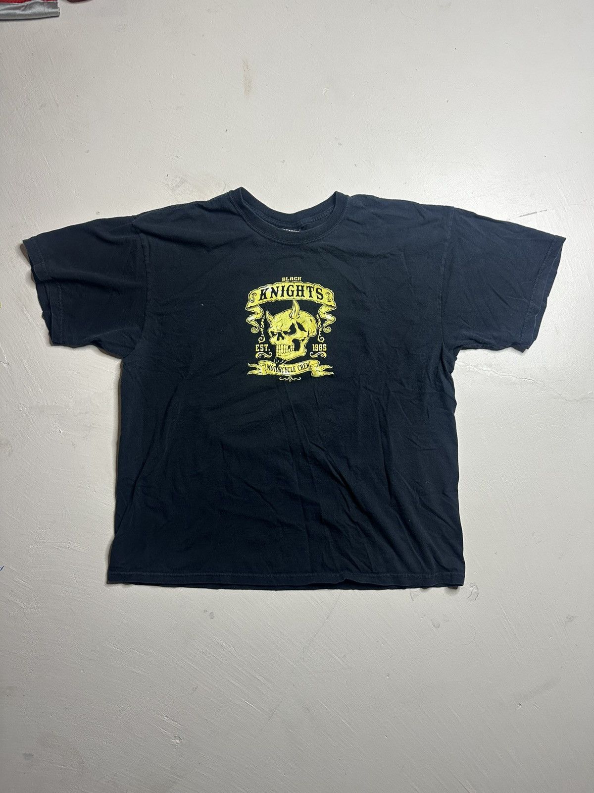 Vintage Y2K 2000s Black Knights Motorcycle Crew T Shirt Size US XL / EU 56 / 4 - 3 Thumbnail