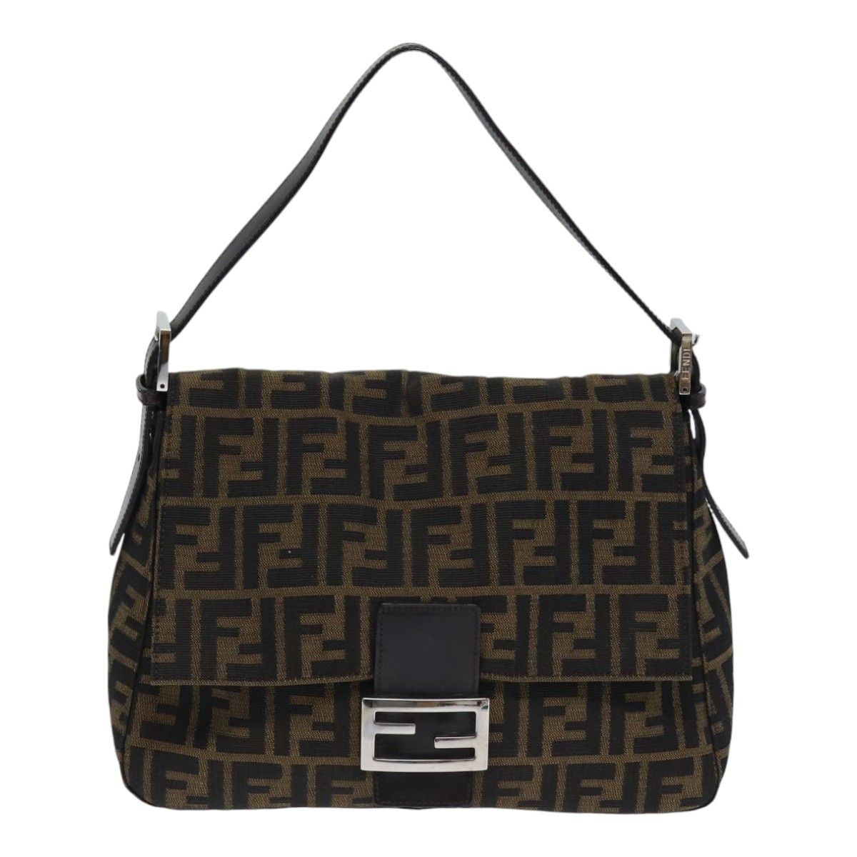 Fendi Mamma Baguette Brown Canvas Shoulder Bag (Pre-Owned) Size ONE SIZE - 1 Thumbnail