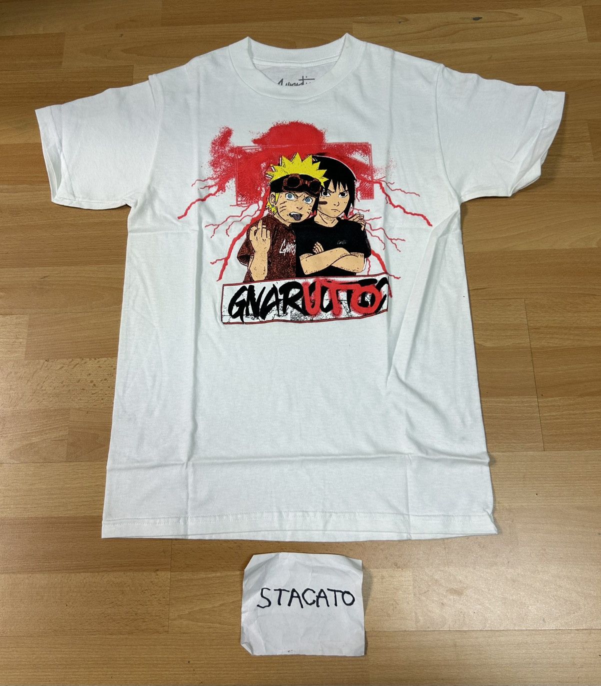 Gnarcotic × Japanese Brand Gnarcotic Lil Gnar Gnaruto Naruto Sasuke Tee White Size US S / EU 44-46 / 1 - 1 Thumbnail