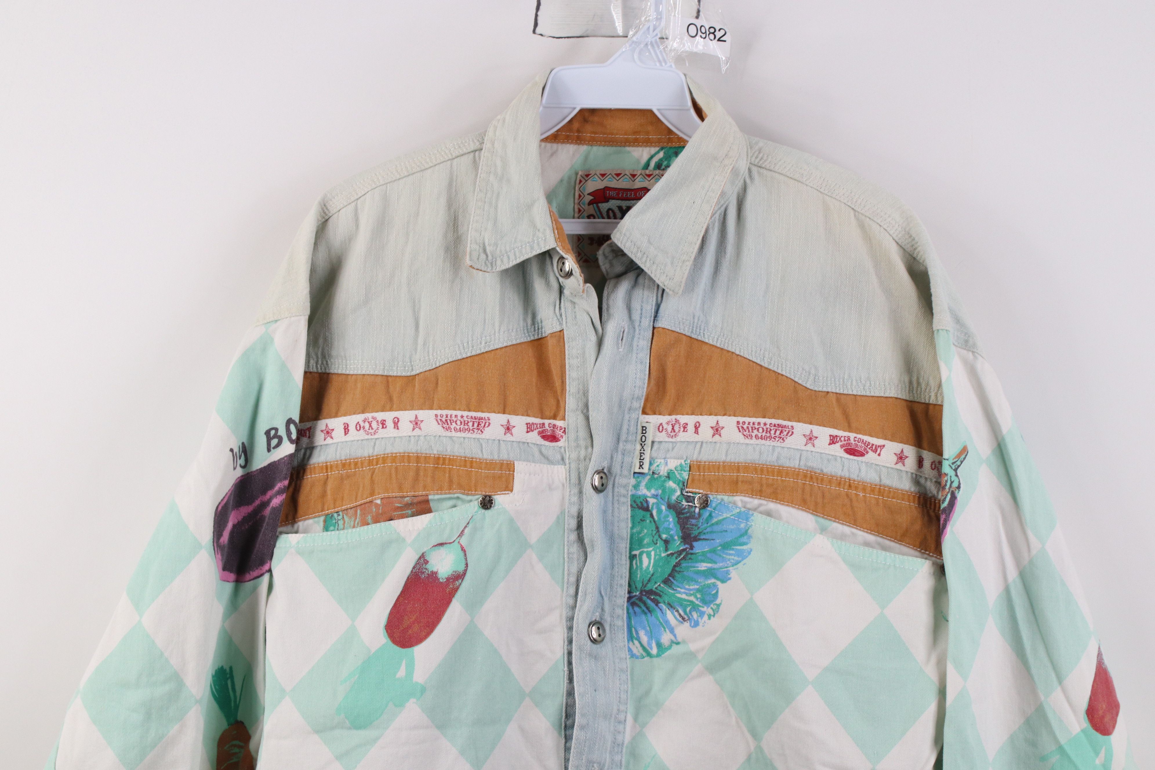 Vintage Vintage 90s Streetwear All Over Print Button Shirt Size US S / EU 44-46 / 1 - 2 Thumbnail
