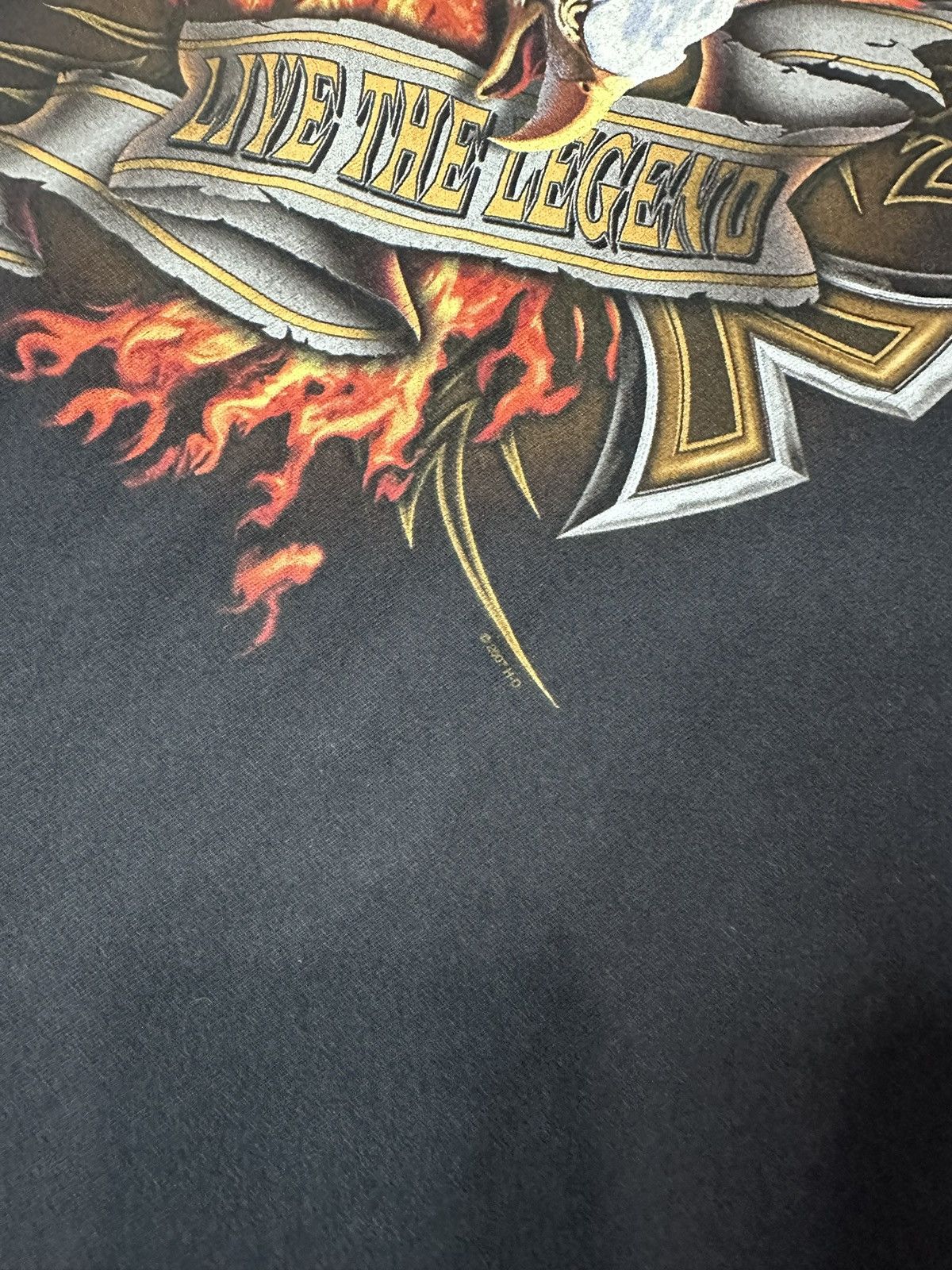 Harley Davidson Vintage Y2K Harley Davidson Motorcycles Eagle Flames Tee 3XL Size US XXL / EU 58 / 5 - 3 Thumbnail