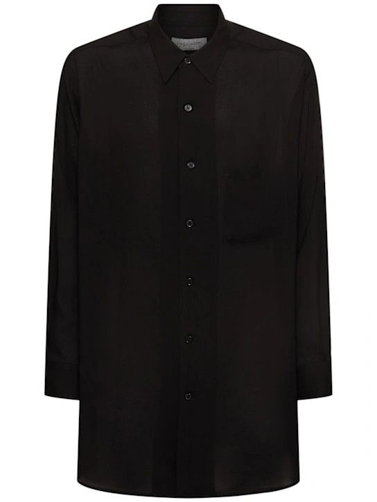 Yohji Yamamoto o1lsvrm0525 Standard Oversize Shirt in Black Size US L / EU 52-54 / 3 - 1 Thumbnail