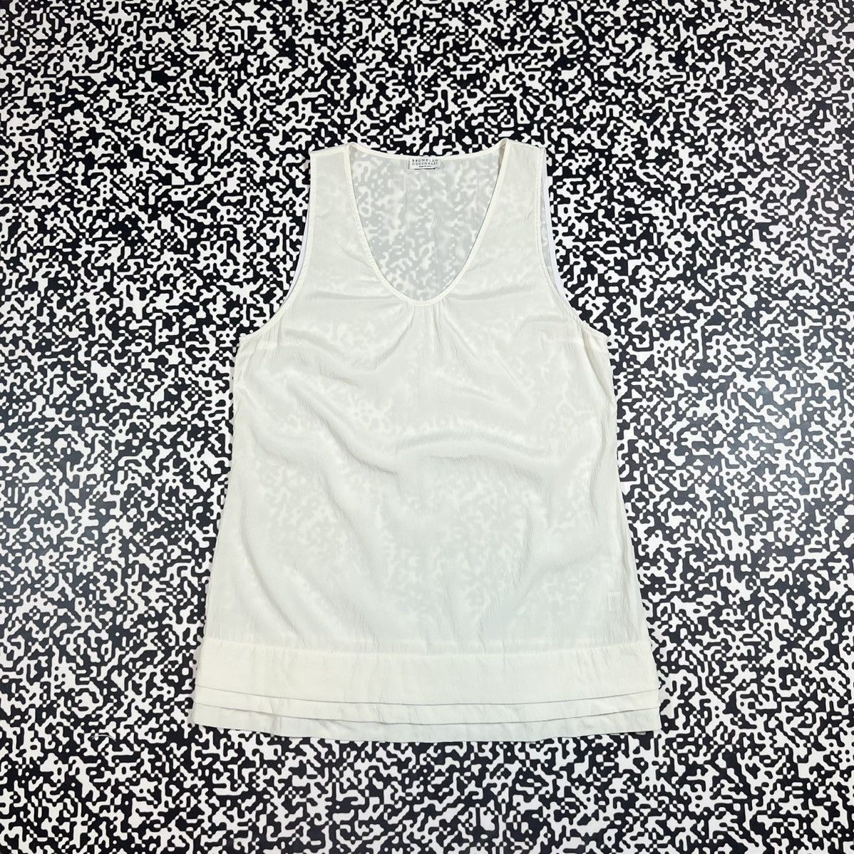 Brunello Cucinelli Vintage Y2K Brunello Cucinelli Luxury Retro Tank Top Blouses Size S / US 4 / IT 40 - 2 Thumbnail