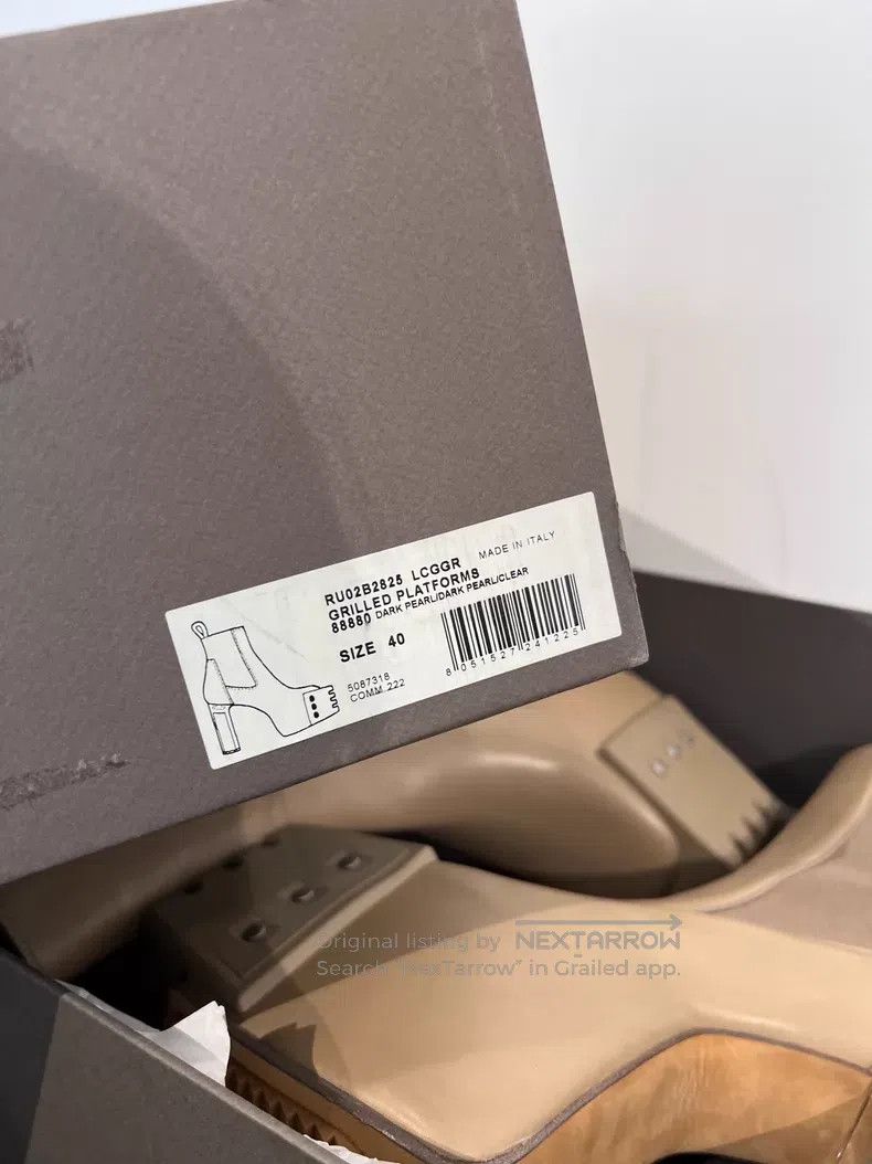 Rick Owens Rick Owens Grilled Platforms with dark pearl and clear det Size US 9.5 / IT 39.5 - 9 Thumbnail