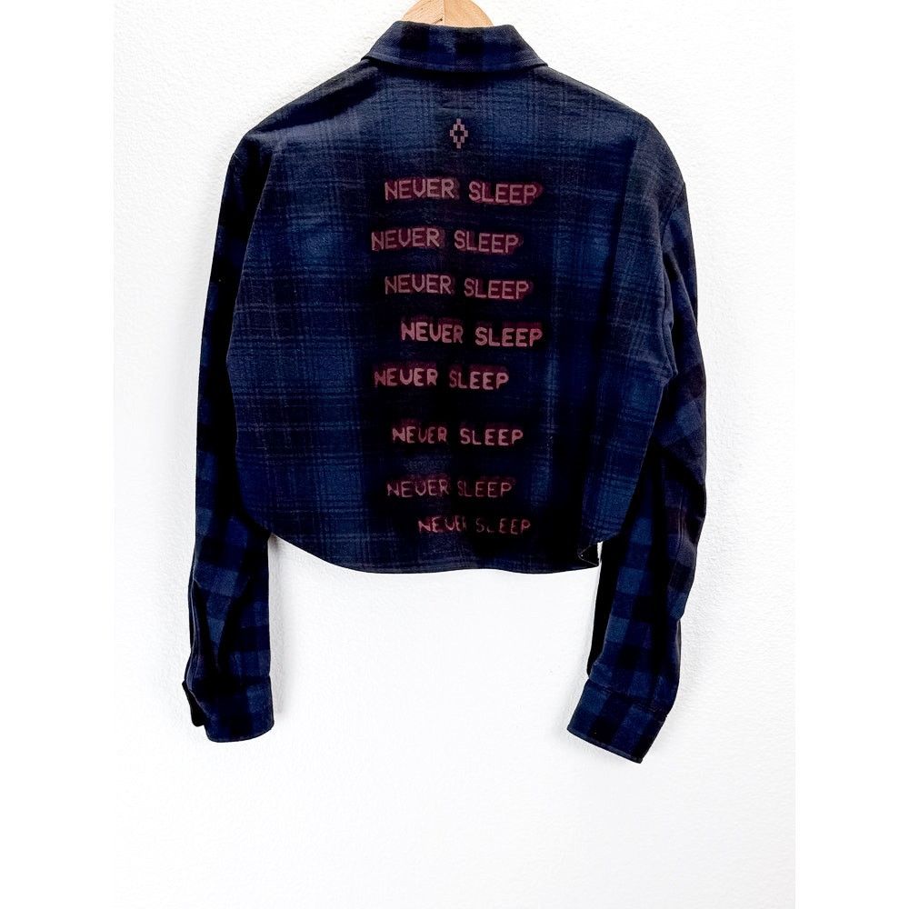 Marcelo Burlon Marcelo Burlon Milan Never Sleep Flannel Shirt M $455 Crop Size M / US 6-8 / IT 42-44 - 2 Thumbnail