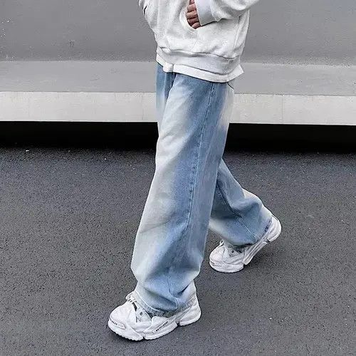 Jean Wash Gradient Wide Leg Denim Size US 32 / EU 48 - 3 Thumbnail