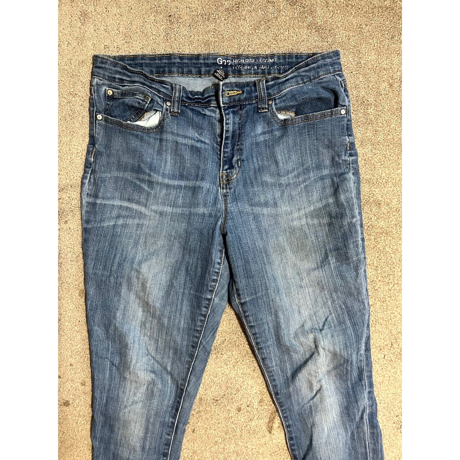 Gap Gap Jeans Jegging High Rise Denim Women 30/10 Light Indigo Blue Medium Wash Size 10 Regular 5-Pocket City Outdoor TBD Womens 30 in Waist Blue Jeans Size 32" / US 10 / IT 46 - 2 Thumbnail