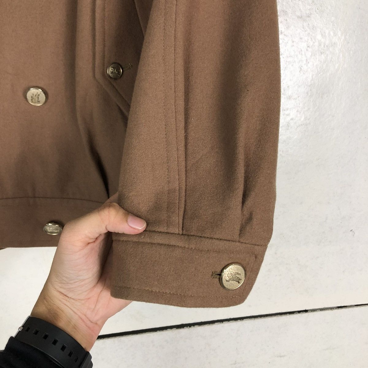 Burberry 🔥RICH BROWN - VINTAGE WOOL BOMBER JACKET BURBERRYS Size US M / EU 48-50 / 2 - 15 Thumbnail