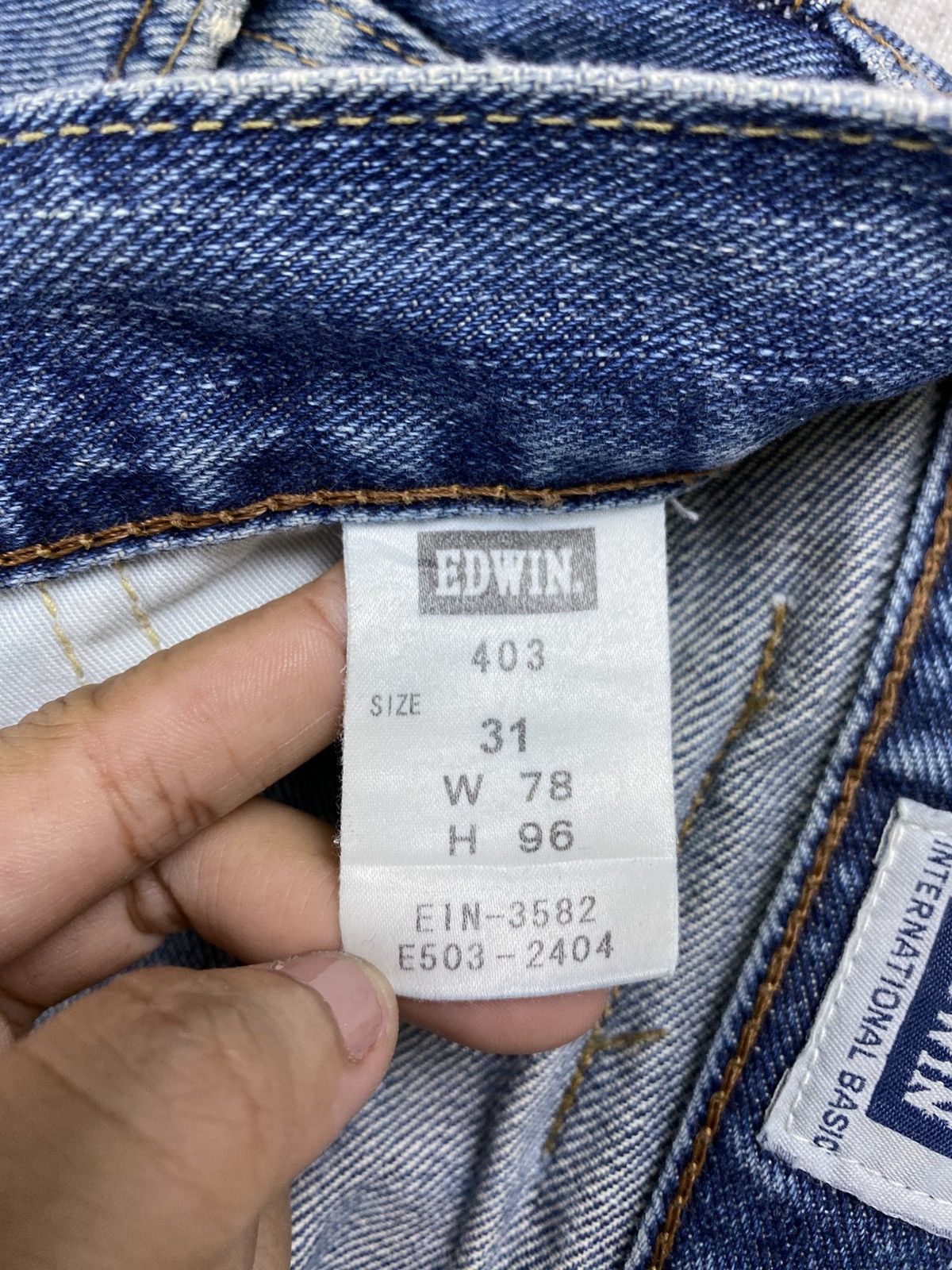 Edwin × Japanese Brand × Vintage Vintage Edwin 403 Japan Distressed Denim Jeans Size US 32 / EU 48 - 15 Thumbnail