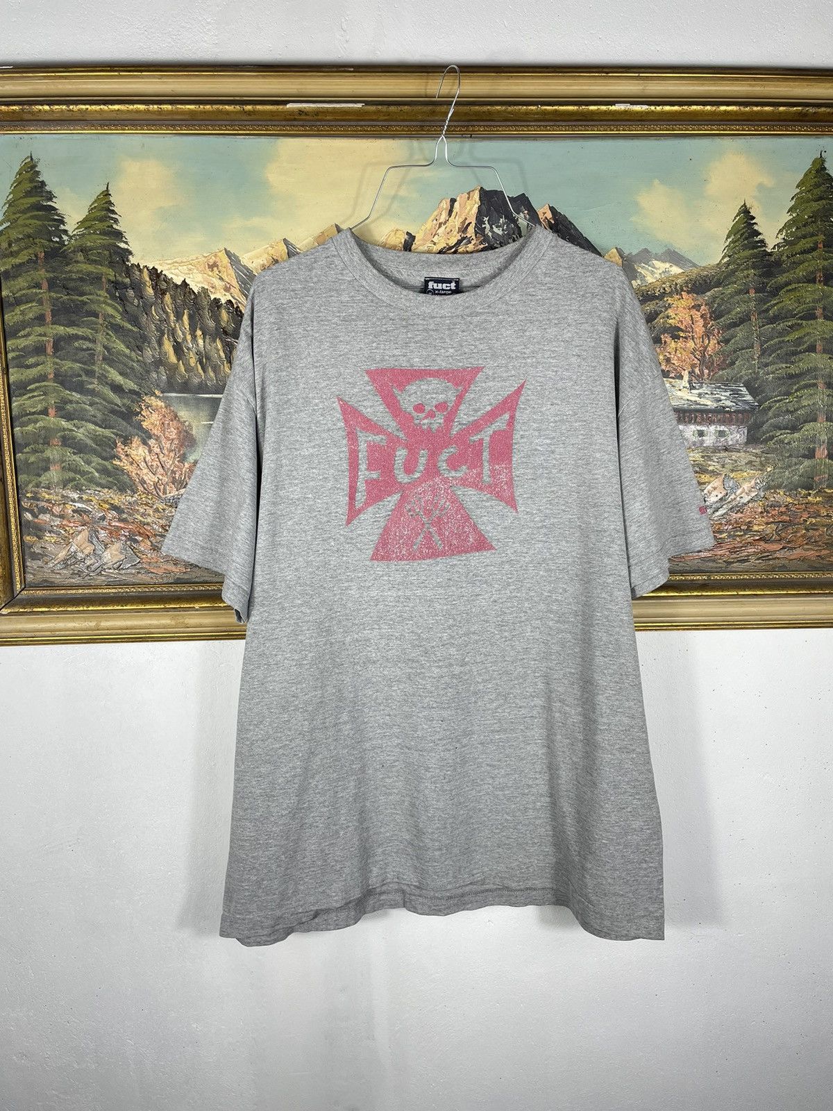 FUCT × No Fear × Shorty's Skateboards Vintage retro 90s Cross Fuct Big logo skate t-shirt tee tees Size US XL / EU 56 / 4 - 1 Thumbnail