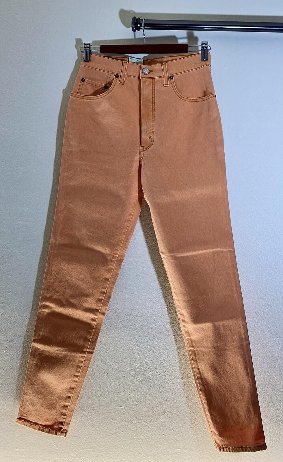 Levi's NWT LEVI'S 498 Orange Skinny Jeans 32x30 Made in Italy Size 32" / US 10 / IT 46 - 4 Thumbnail