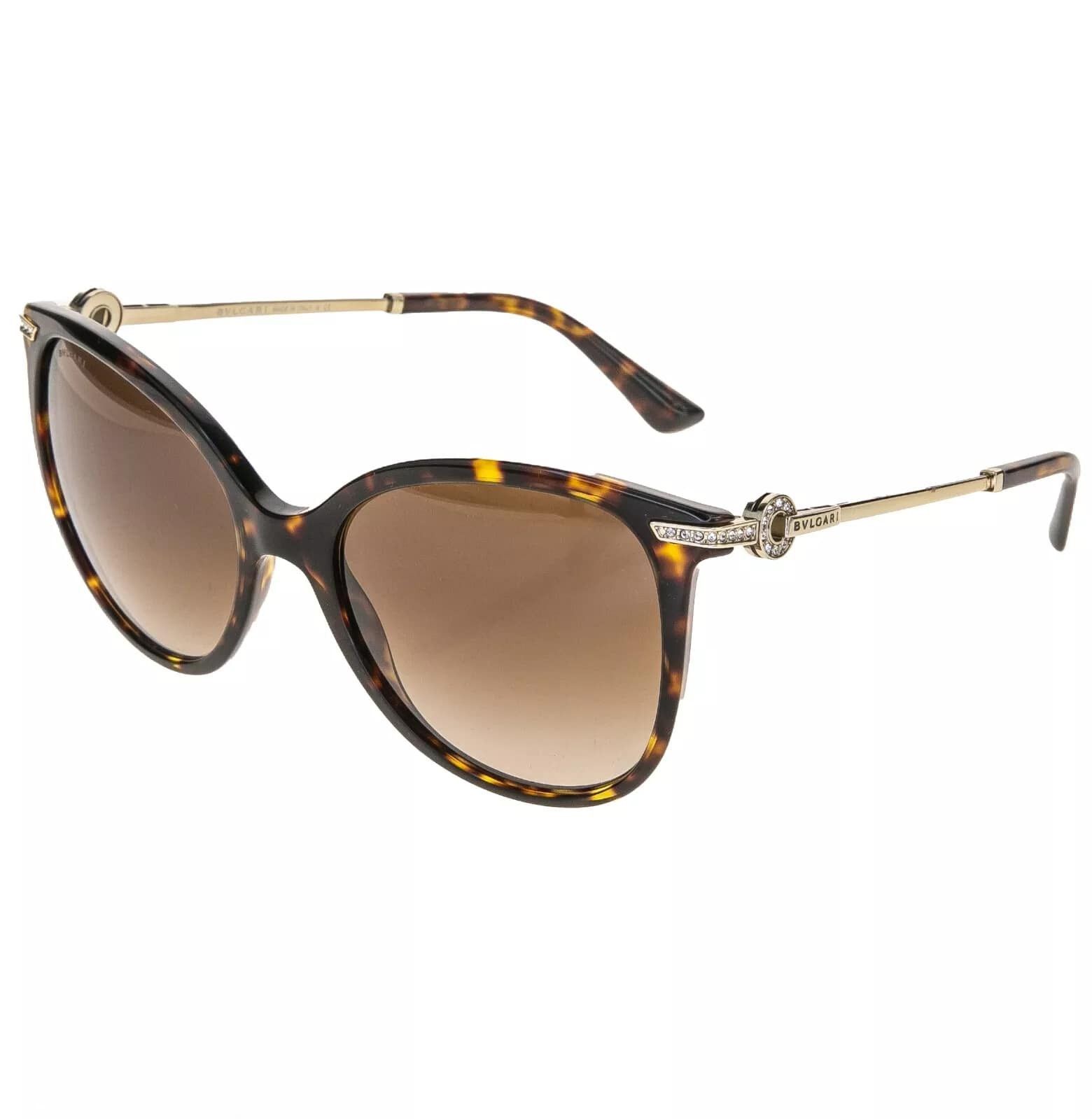 Bvlgari BVLGARI COIN Brown Havana Gold Logo Sunglasses BV8201B 8201 Size ONE SIZE - 4 Thumbnail