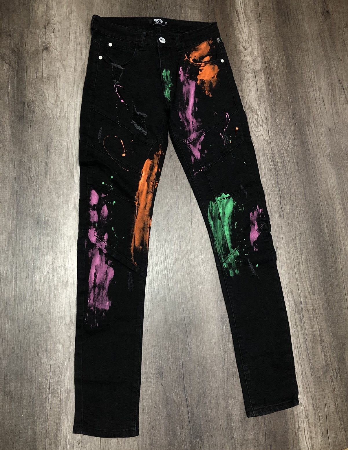Designer Denim Distillation by Kleep Black Tye Dye Size US 29 - 3 Thumbnail