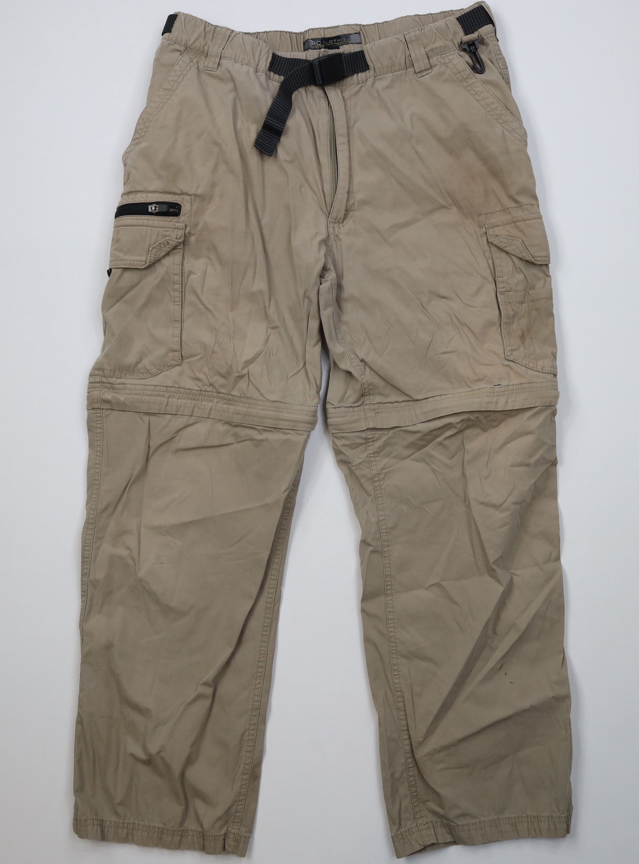 Vintage Vintage 90s Y2K Streetwear Belted Convertible Cargo Pants Size US 36 / EU 52 - 1 Thumbnail