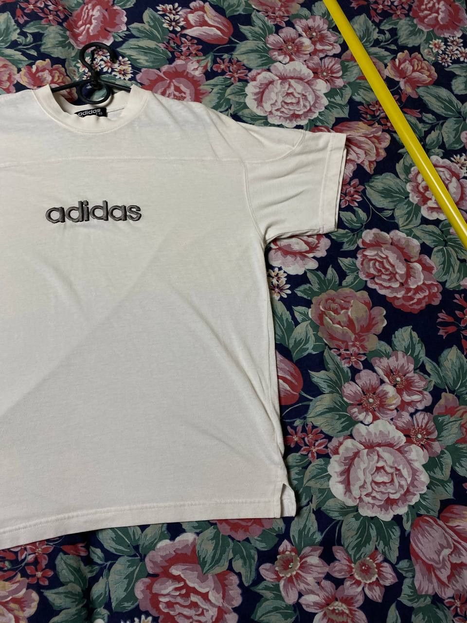 Adidas × Vintage Designer Logo Spell Out Banner T Shirt Short Sleeve Size US M / EU 48-50 / 2 - 8 Thumbnail