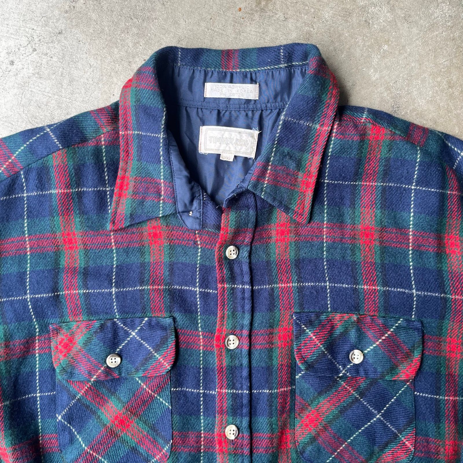 Vintage VINTAGE TIMBER RIN ACRYLIC BOARD SHIRT FLANNEL PLAID XL Size US XL / EU 56 / 4 - 1 Thumbnail