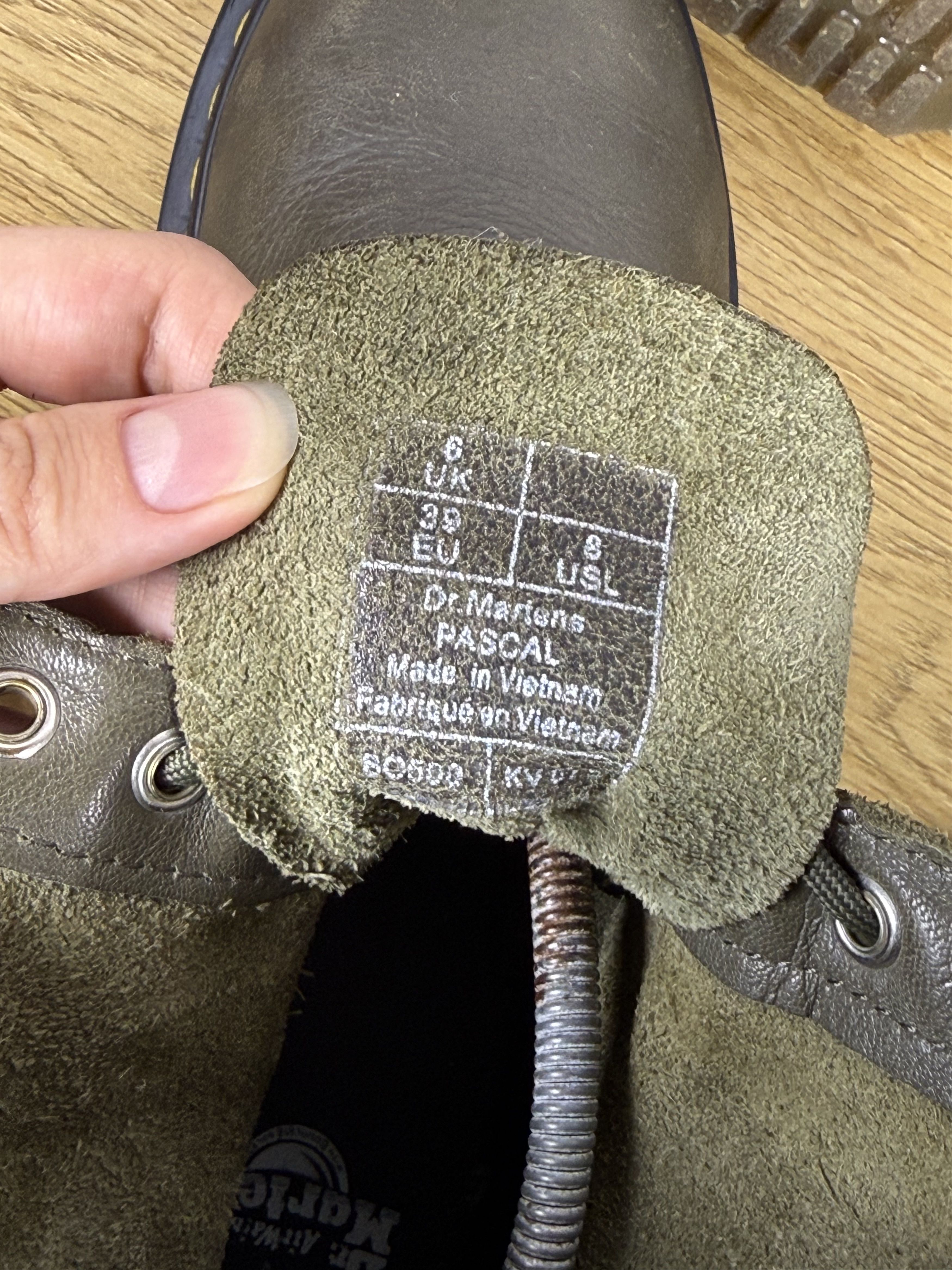 Dr. Martens Women's Dr. Martens 1460 Soft Leather Khaki Boots Size US 9 / IT 39 - 8 Thumbnail