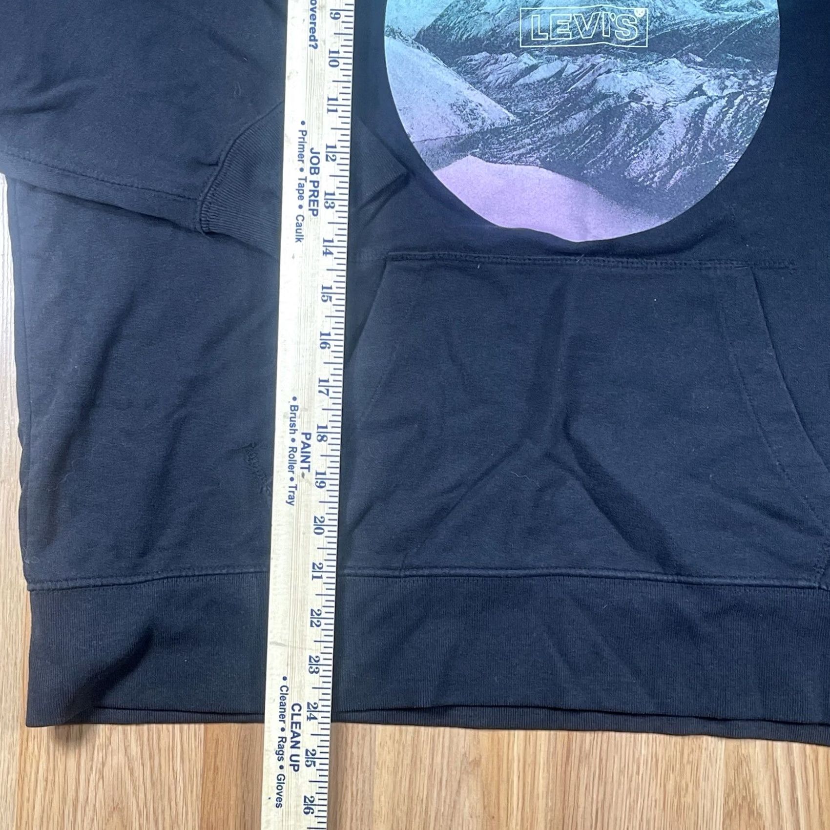 Levi's Levi’s Hoodie Mens XL Black Pullover Long Sleeve Cotton Blend Sweatshirt Fleece Logo Regular Size US XL / EU 56 / 4 - 4 Thumbnail