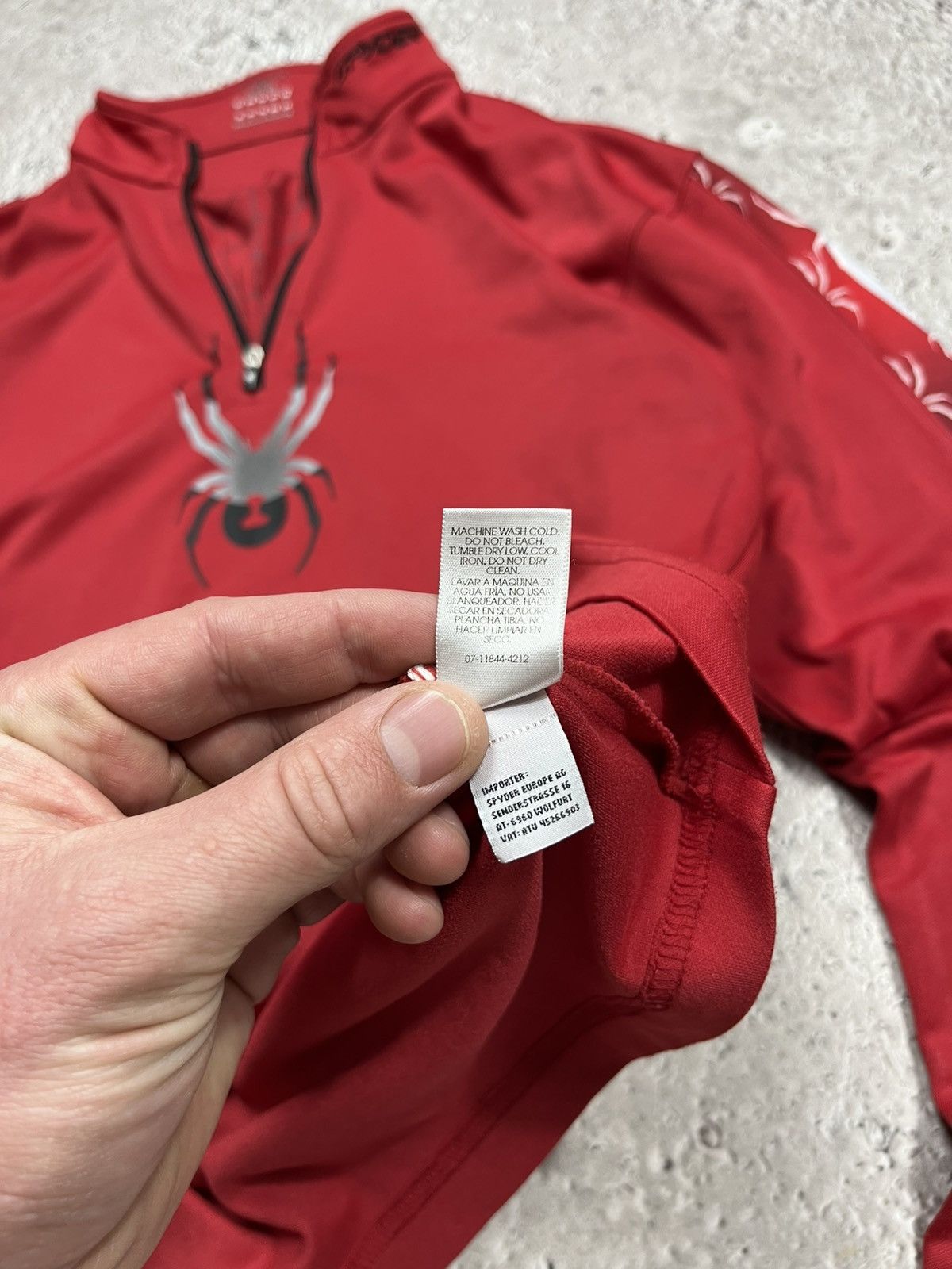 Spyder Spyder Red Quarter Zip Pullover Spider Graphic Long Sleeve S Size US S / EU 44-46 / 1 - 11 Thumbnail