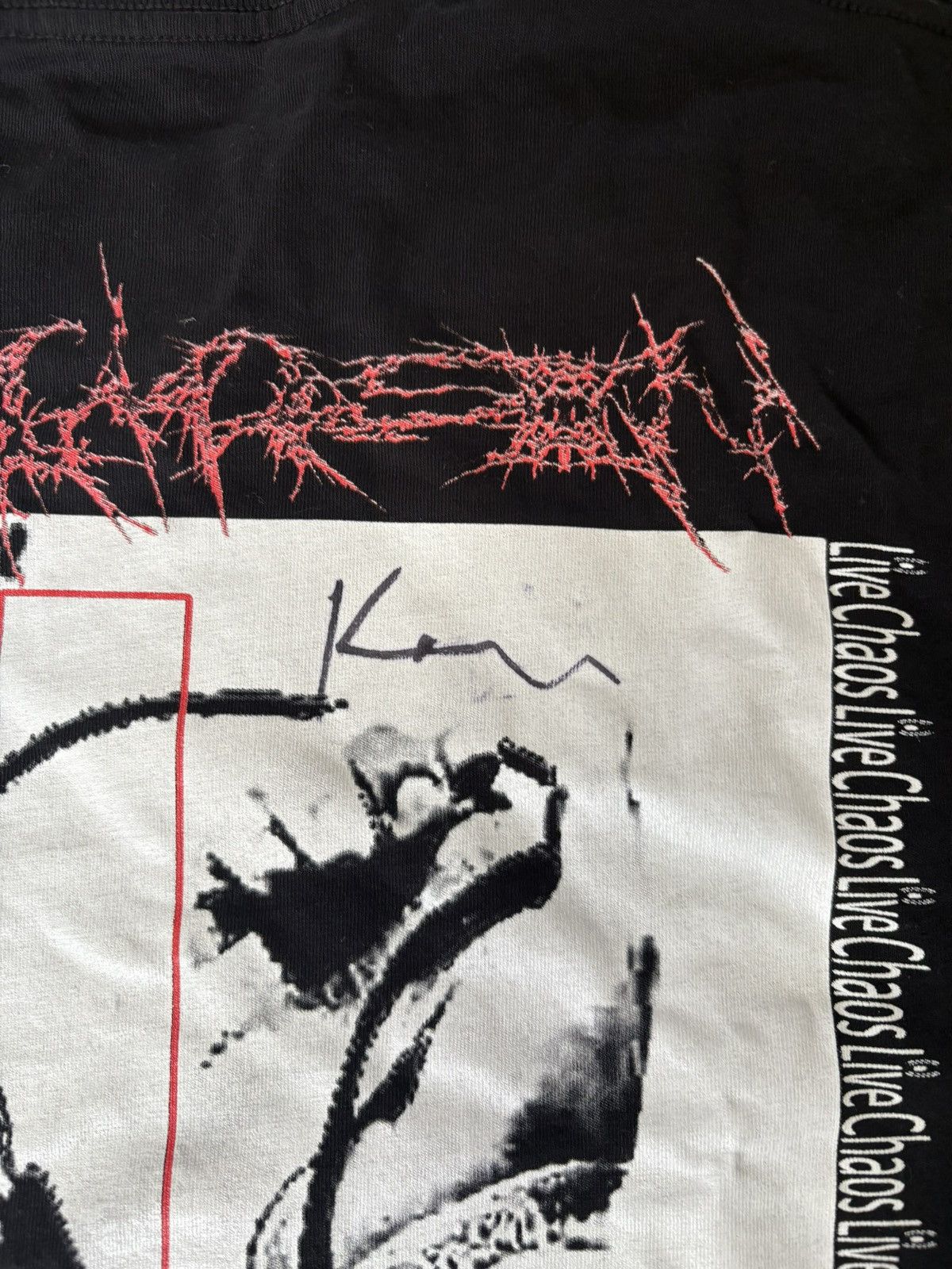 Ken Carson SINGED ken carson chaos bat tee Size US M / EU 48-50 / 2 - 1 Thumbnail