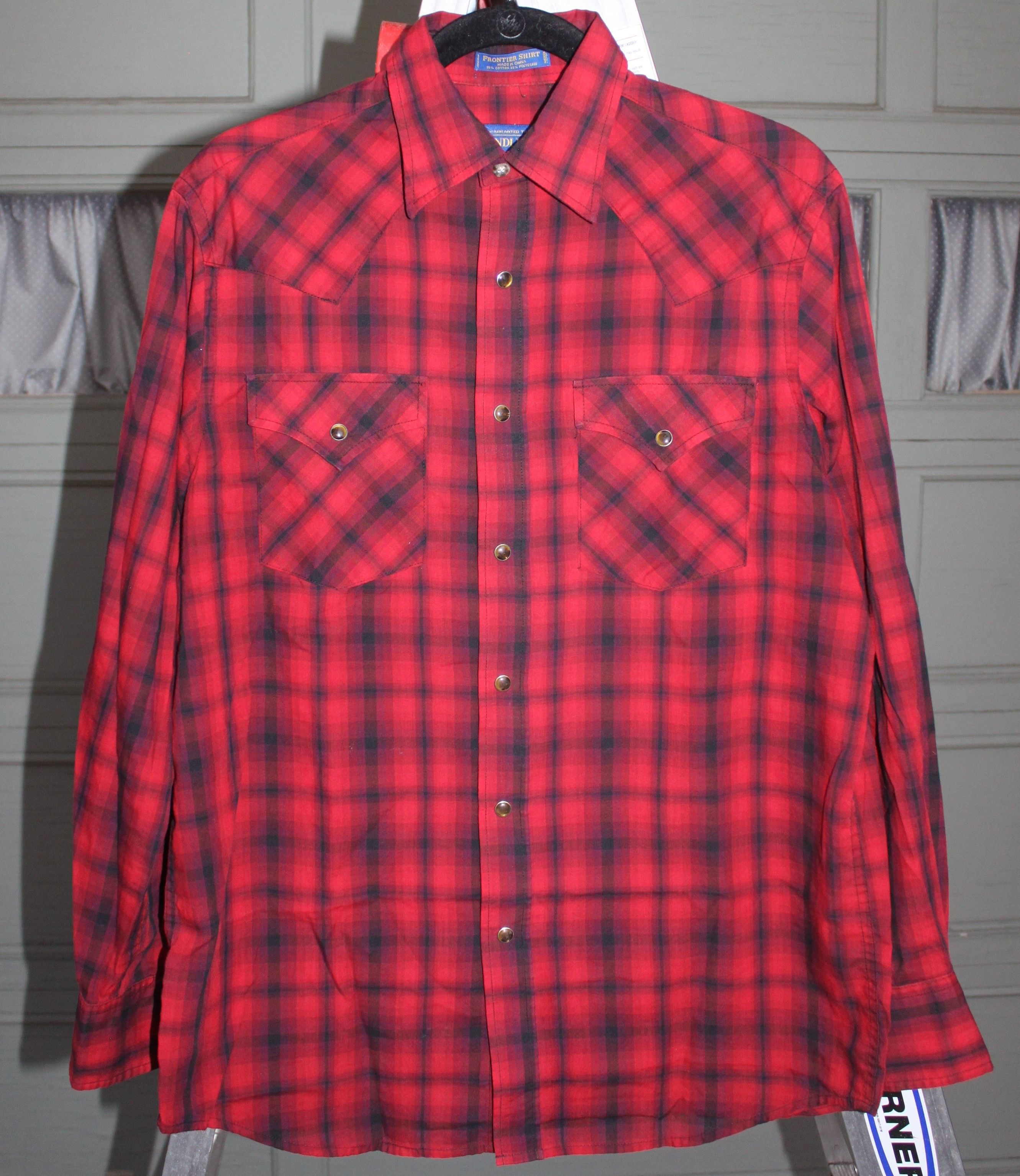 Pendleton Pendleton Men's Pearl Snap Red Plaid Western Frontier Shirt Size US S / EU 44-46 / 1 - 4 Thumbnail