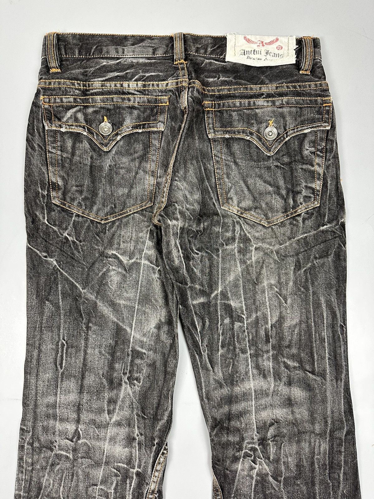 Artful Dodger 🔥Rare🔥Vintage Antful Jeans Whiskered Flared Denim Size US 32 / EU 48 - 9 Thumbnail