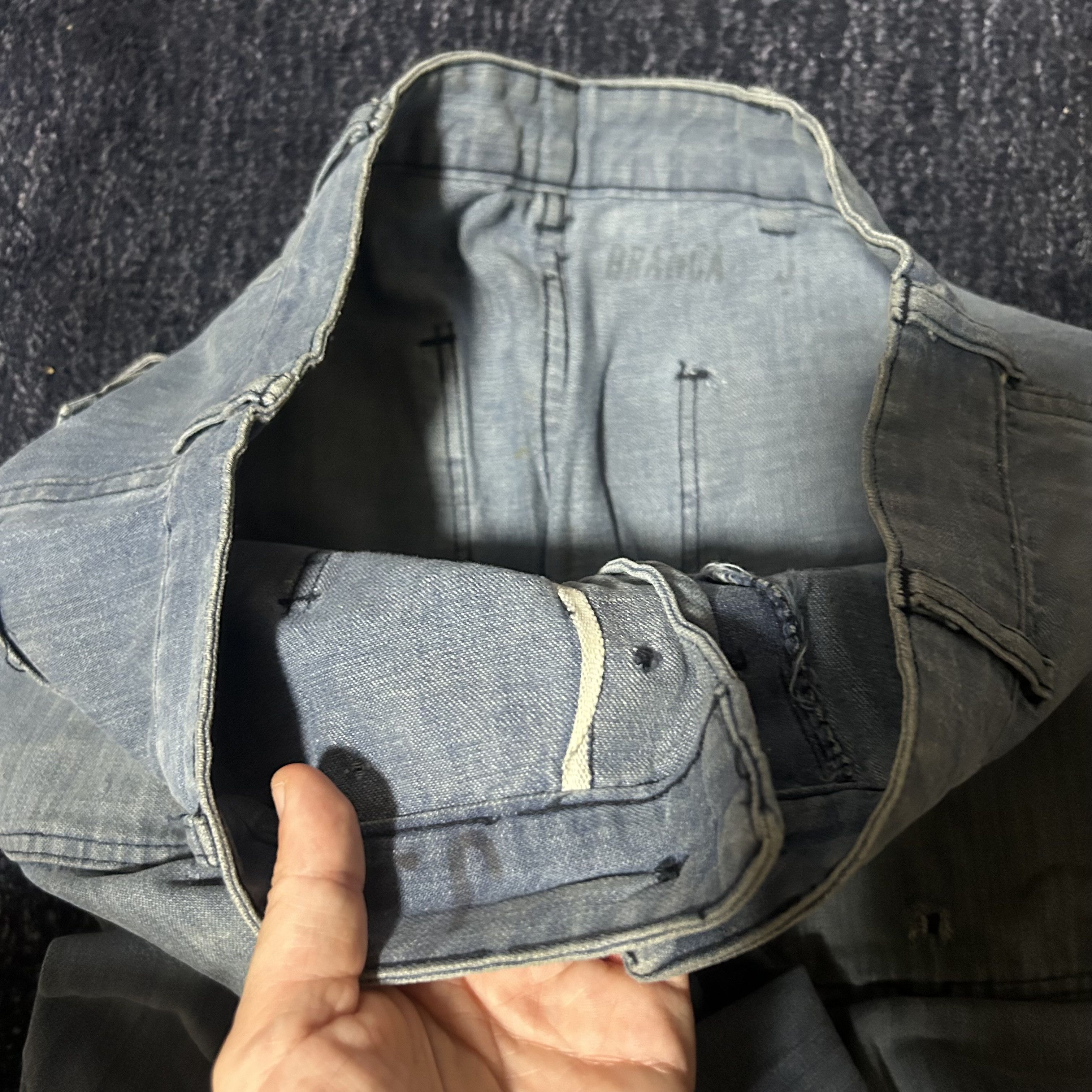 Vintage Vintage 50s Blue Seafarer Selvedge Navy Bell Bottom Jeans Size US 28 / EU 44 - 2 Thumbnail