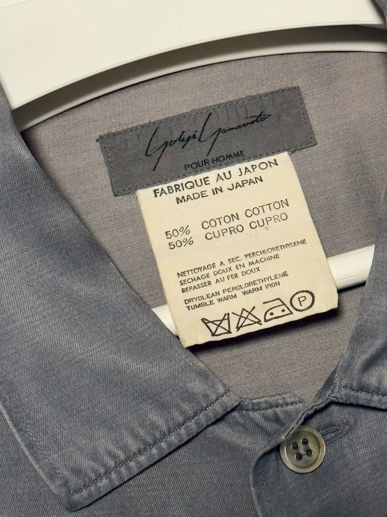 Yohji Yamamoto Yohji Yamamoto size os 87ss glacier blue silk shirt 2502-N Size US M / EU 48-50 / 2 - 3 Thumbnail