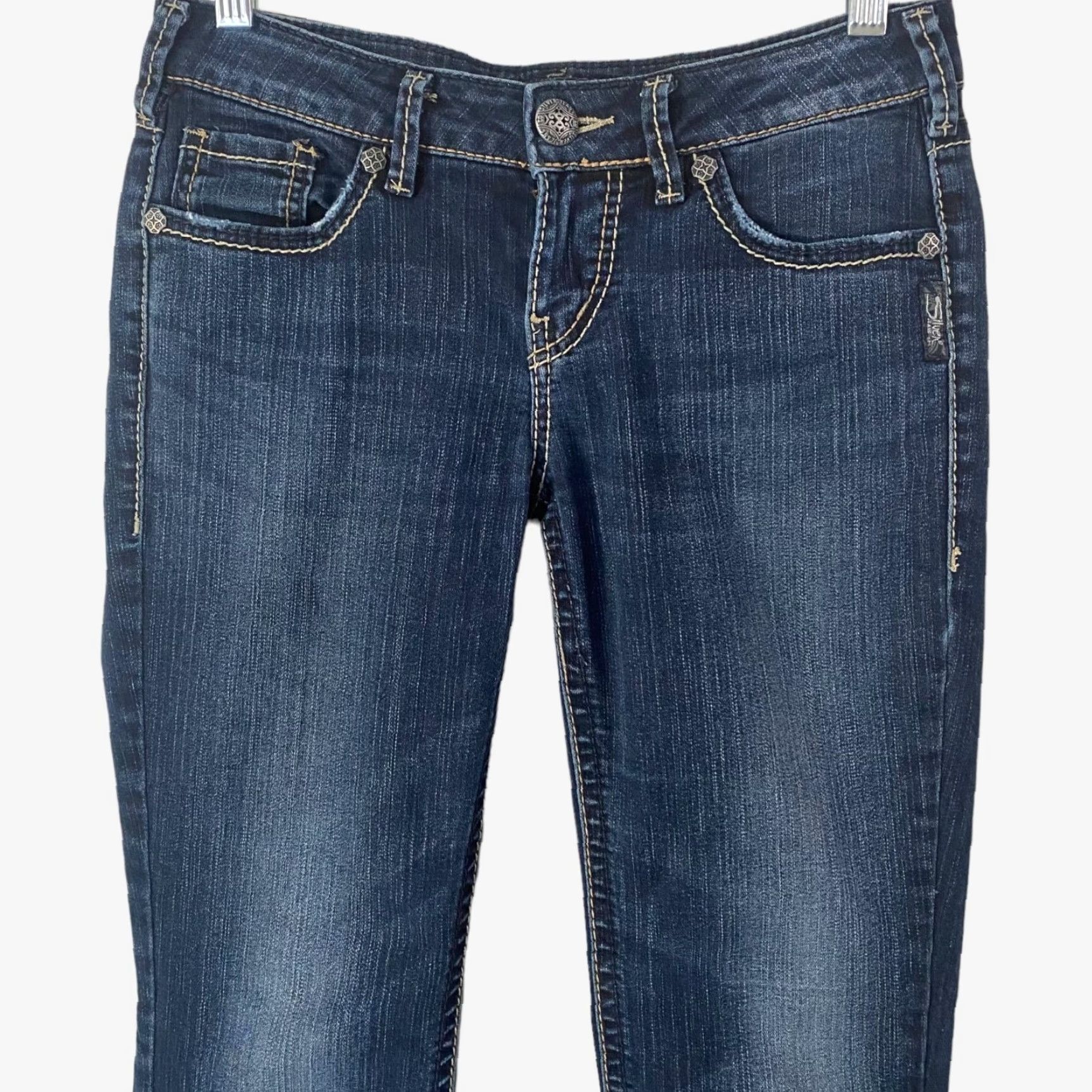 Silver Jeans Co. Silver Jeans Co. Aiko Jeans Women's 26X31 Blue Denim Bootcut Low-Rise Mid-Slim Size 26" / US 2 / IT 38 - 5 Thumbnail