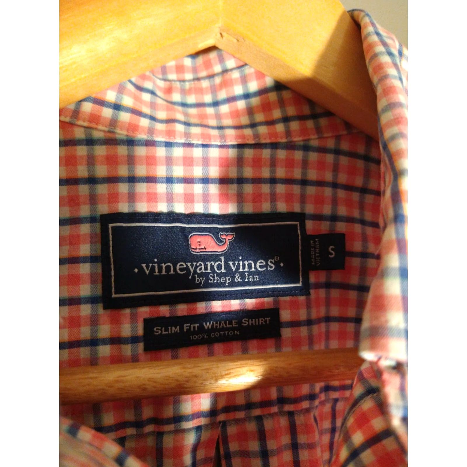 Vineyard Vines VINTAGE Vineyard Vines Slim Fit Whale Shirt Size S Pink Check Men Long Sleeve Cotton Button-Up Size US S / EU 44-46 / 1 - 2 Thumbnail