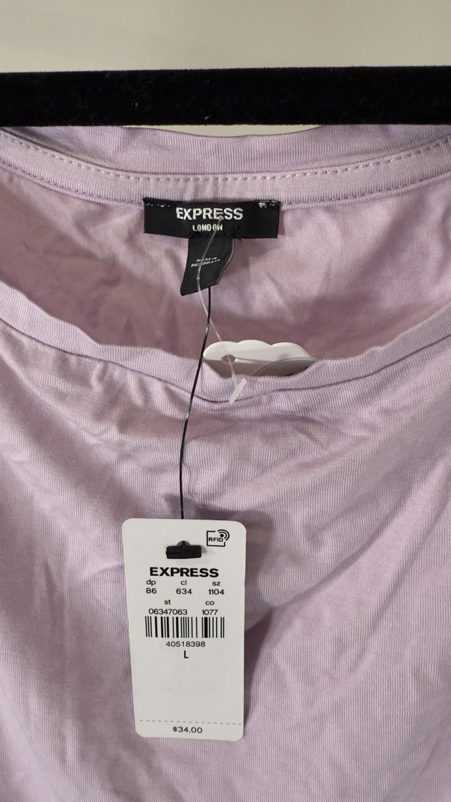Express Express Lightweight Lavender Top - Size L Size L / US 10 / IT 46 - 3 Thumbnail