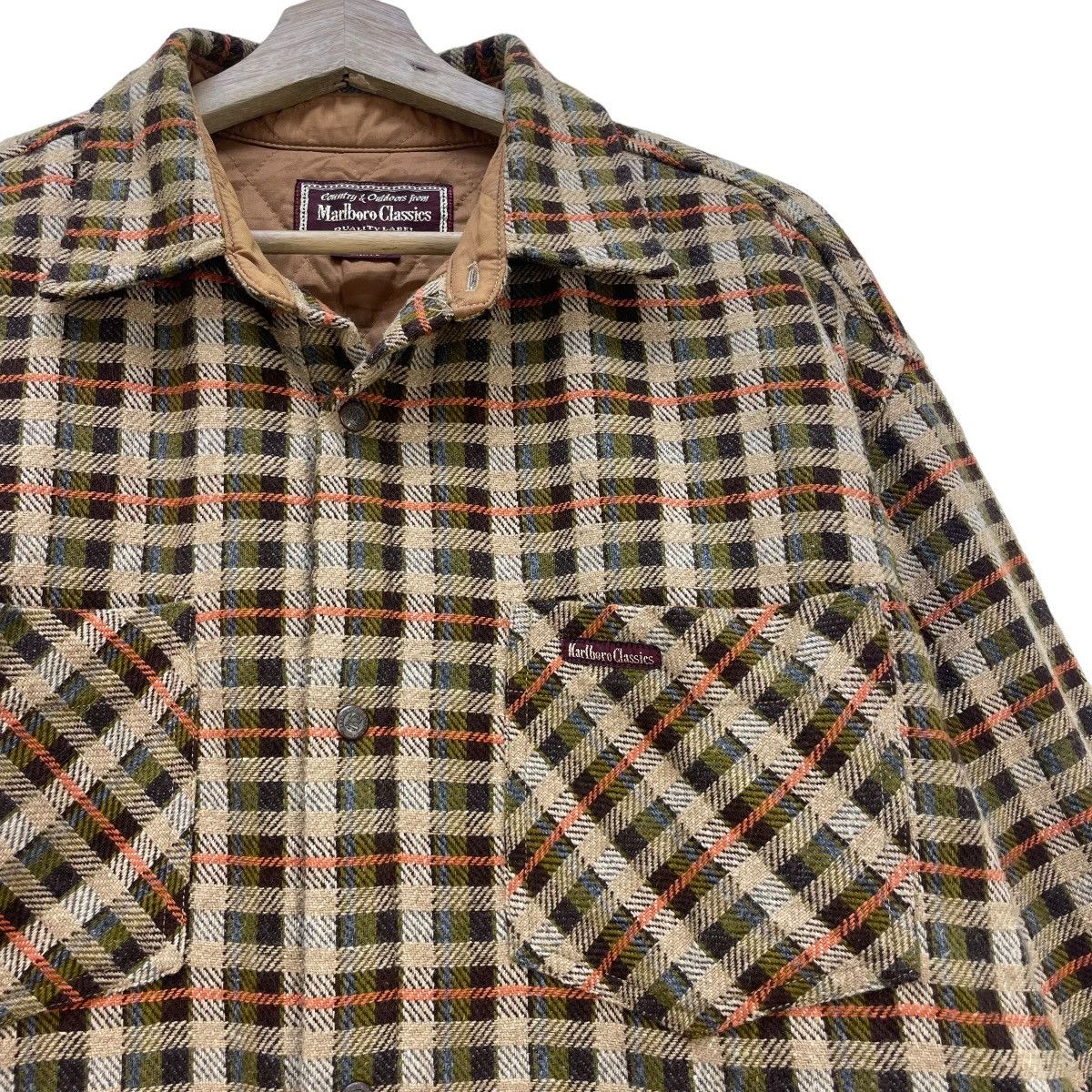 Marlboro 🔥Vintage Malboro Classic Pacthwork Style Shirt Jacket Size US L / EU 52-54 / 3 - 3 Thumbnail