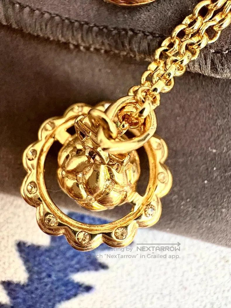 Vivienne Westwood Golden diamond-patterned Orb Saturn plan