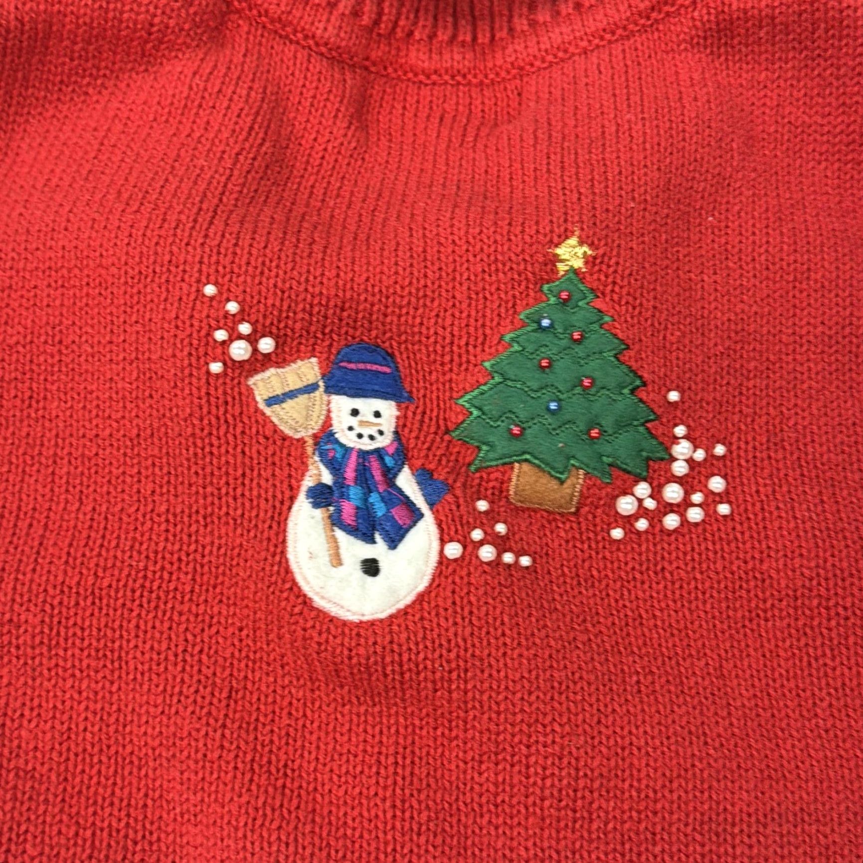 Vintage Designers Originals Studio Sweater Vest Womens Medium Holiday Christmas Snowman Size M / US 6-8 / IT 42-44 - 6 Thumbnail