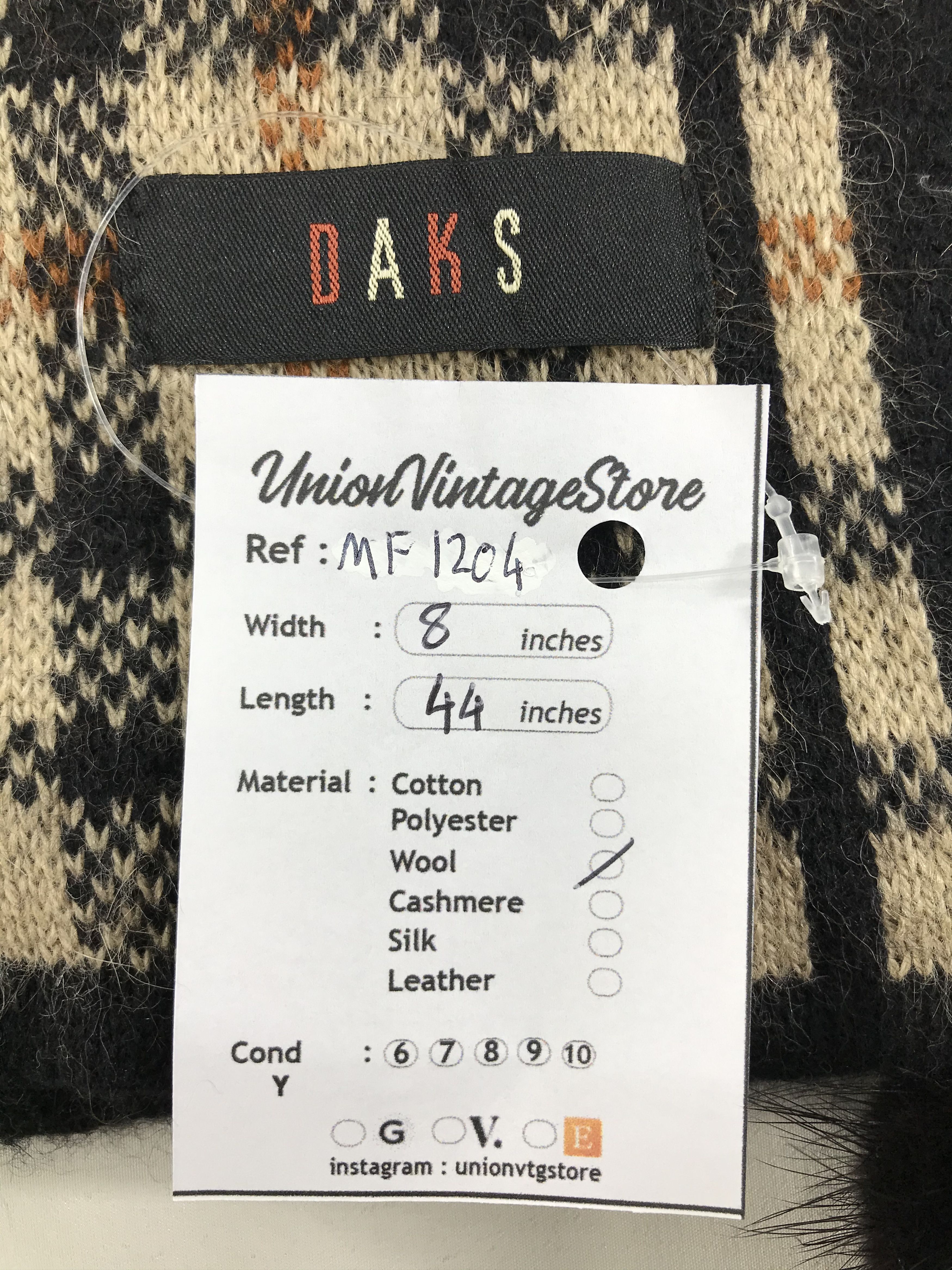 DAKS Vintage Daks Scarf/Muffler/Neckwear MF1204 Size ONE SIZE - 4 Thumbnail