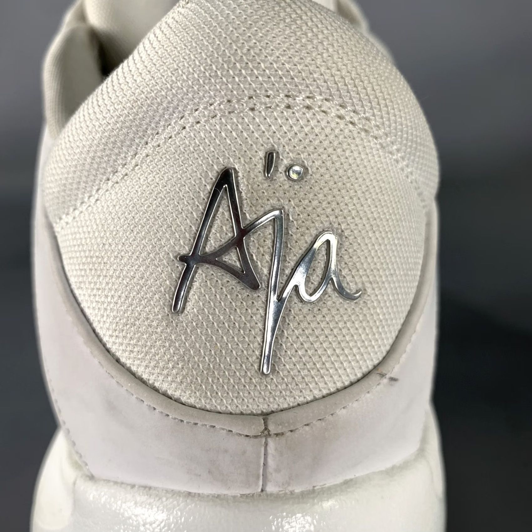 Nike NIKE Basketball Sneakers Canvas Mixed Patterns White Silver Size 15.5 Size US 15 / EU 48 - 7 Thumbnail