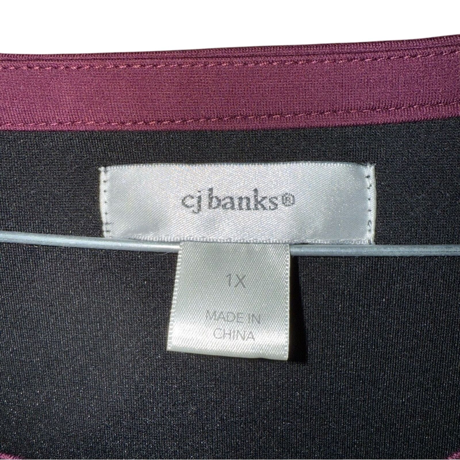 Other CJ Banks Black and Purple Women's Top Size 1X Size XL / US 12-14 / IT 48-50 - 3 Thumbnail