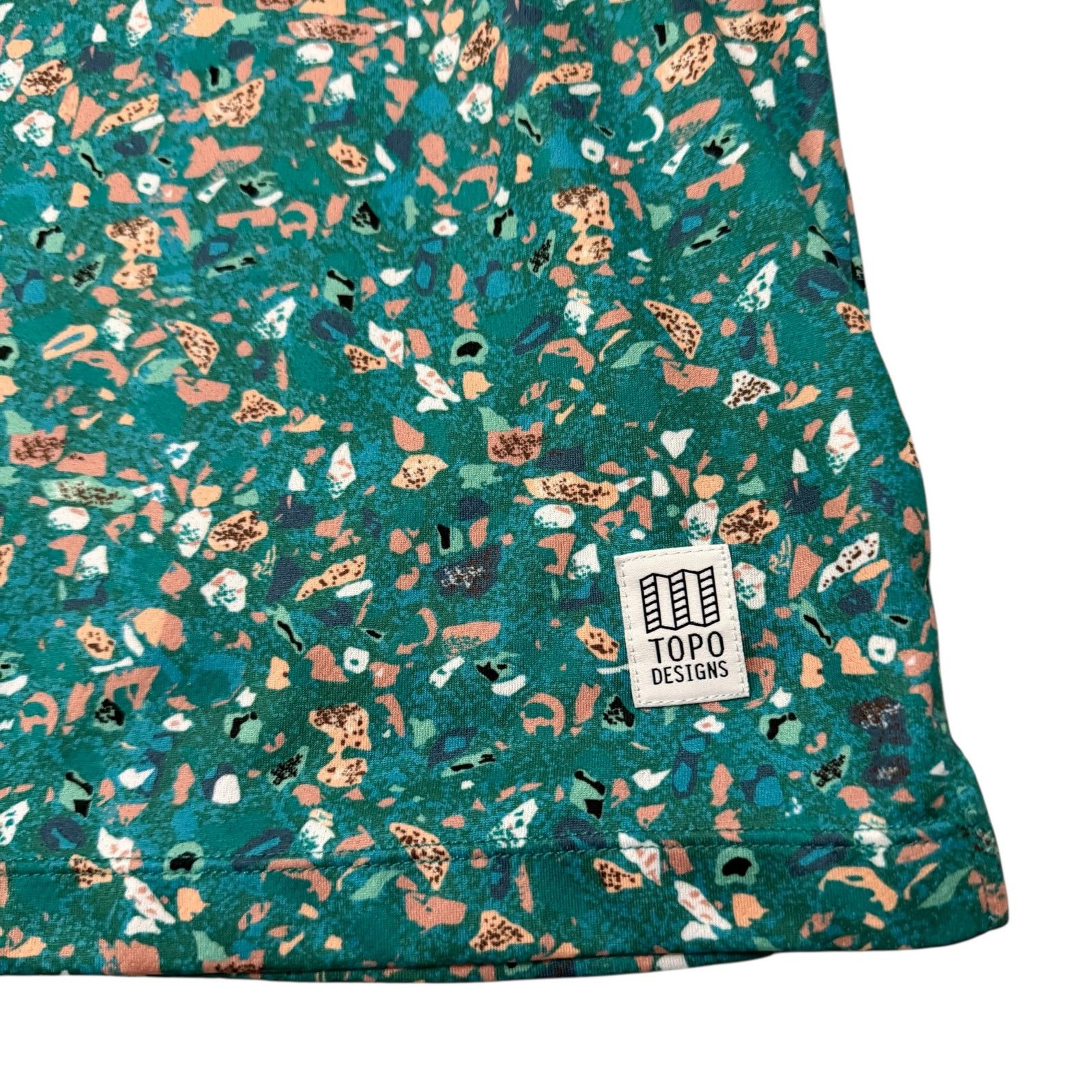 Topo Designs Topo Designs River Tank Turquoise Terrazzo Pattern Top XL Size XL / US 12-14 / IT 48-50 - 2 Thumbnail
