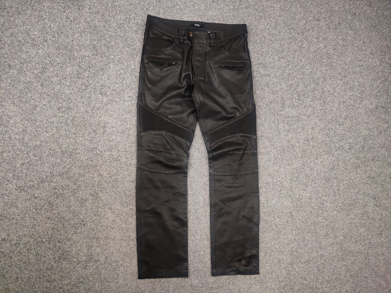 Japanese Brand Gardeur Design Perfect leather Pants Balmain Biker style Size US 32 / EU 48 - 7 Thumbnail