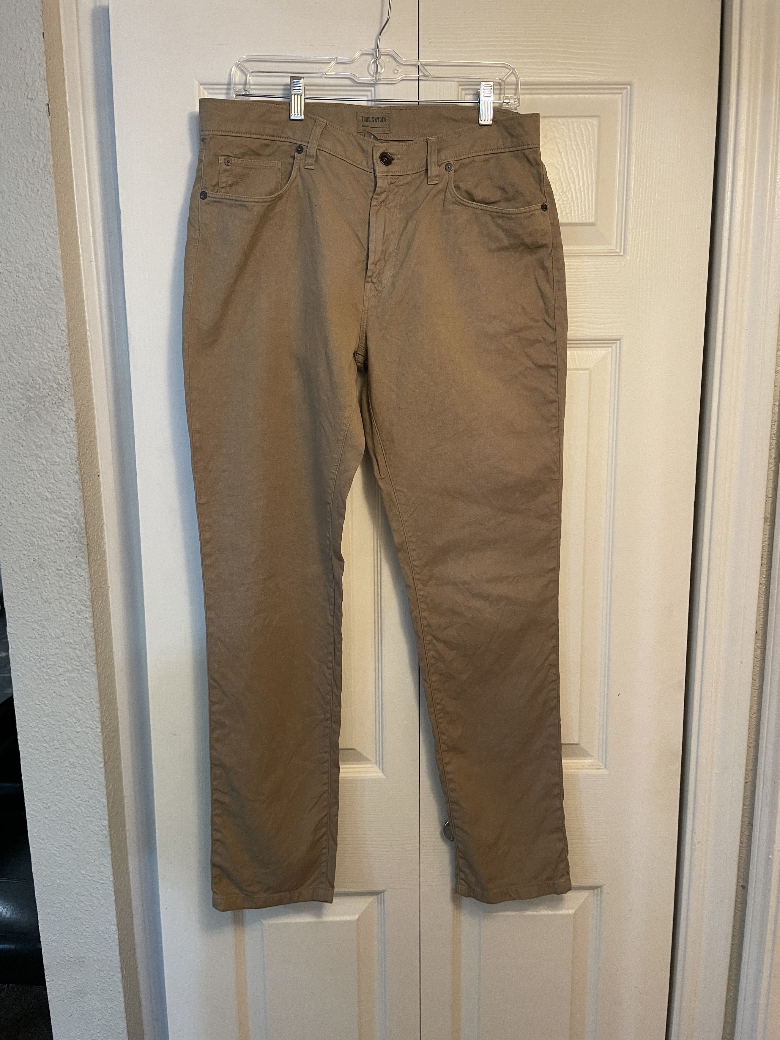 Todd Snyder TODD SNYDER SLIM 5-POCKET COTTON LINEN PANT | Grailed