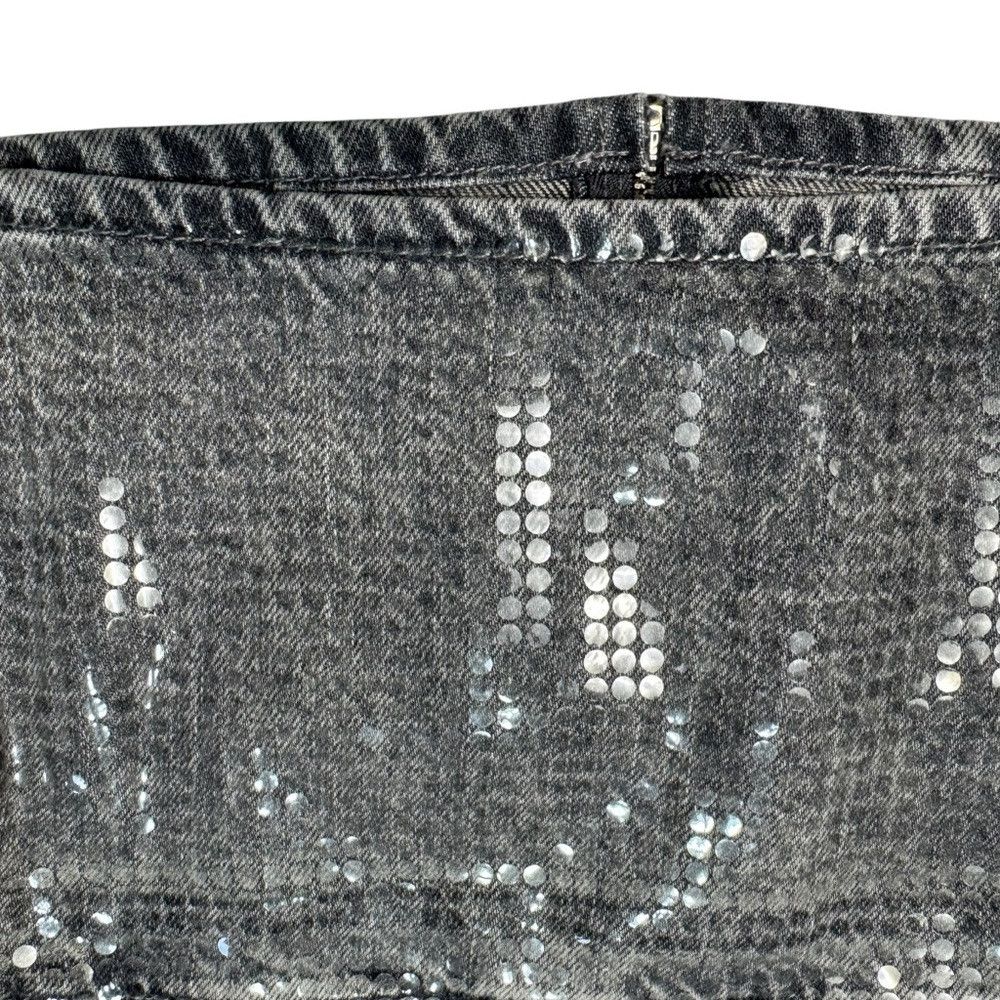 Zara New ZARA TRF Sequin Foil Denim Crop Grey Top Size L Size L / US 10 / IT 46 - 9 Thumbnail